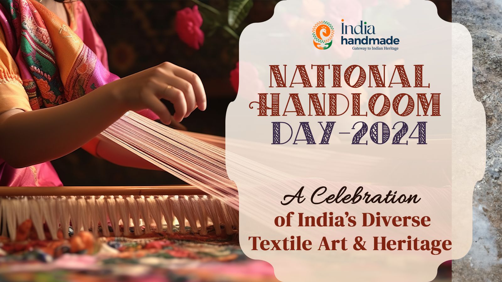 "Handloom saree with Lambani designs, featuring vibrant colors and intricate embroidery, available at Soojidaarada Mane for National Handloom Day."