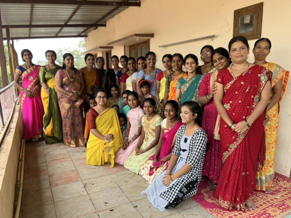 "Handcrafted Indian sarees with Lambani designs from Soojidaara.in showcasing vibrant motifs and mirror work."