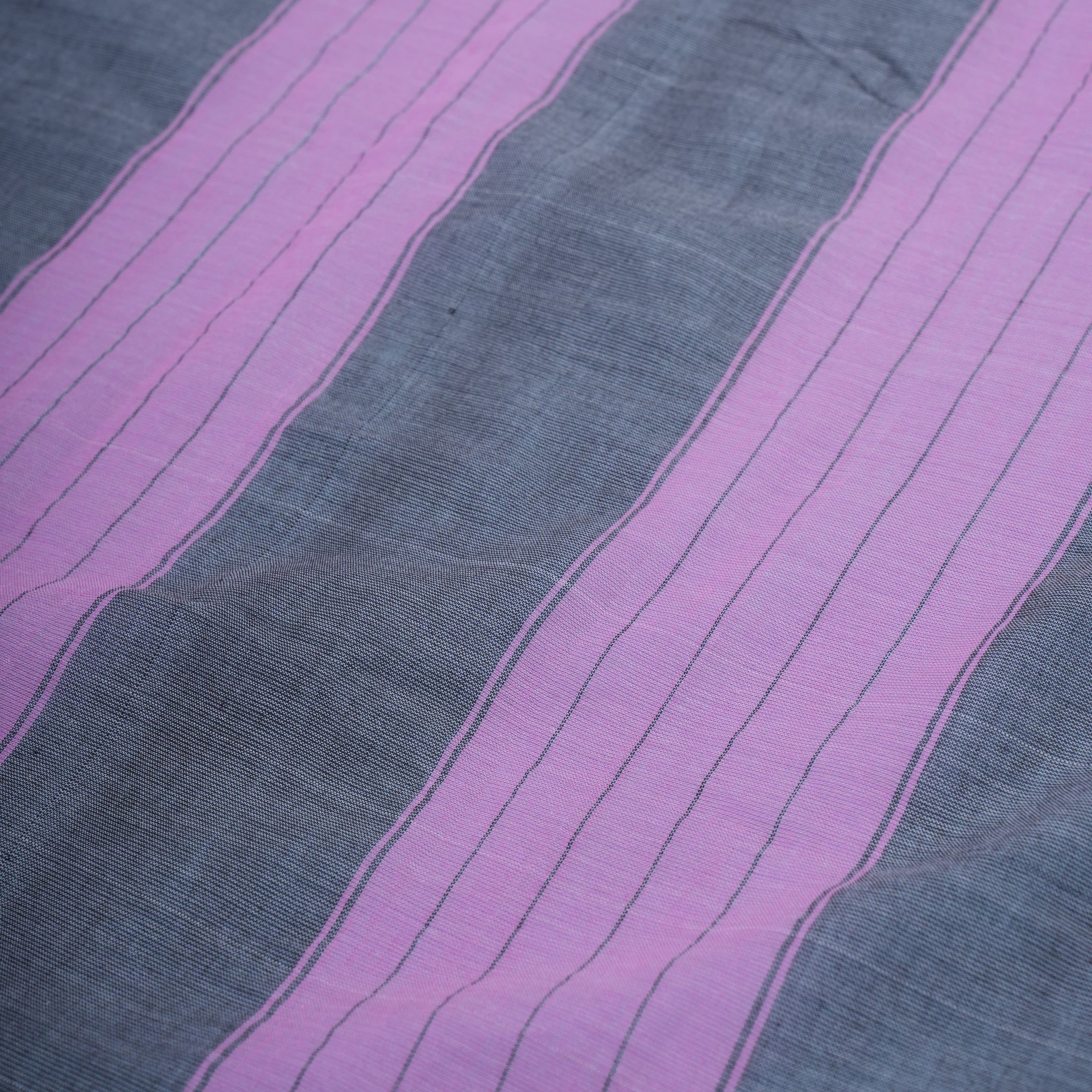 Soft Pink Minimal Handblock Print Cotton Saree