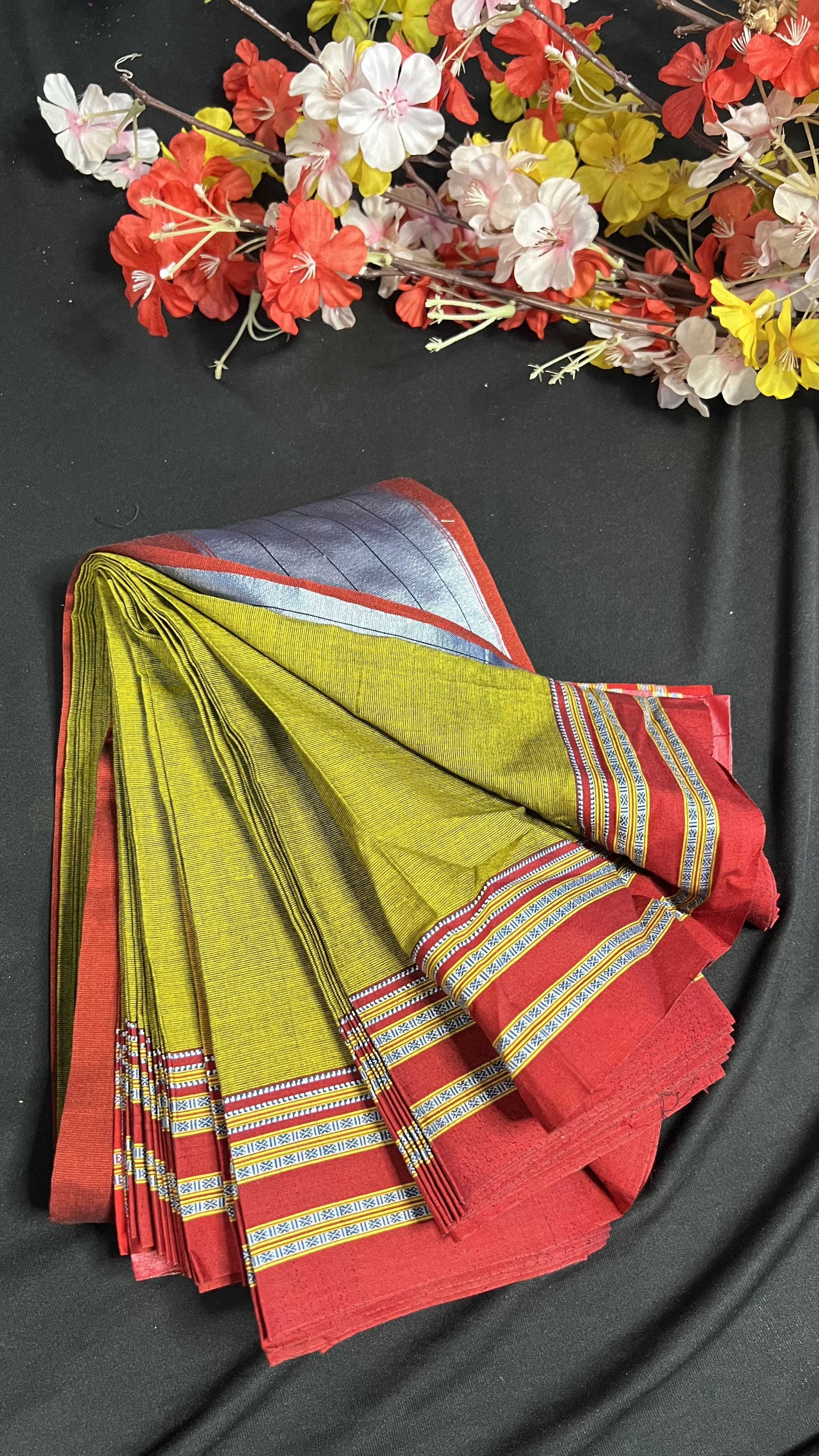 Handmade Pure Cotton Betgeri Saree with Running Blouse Piece