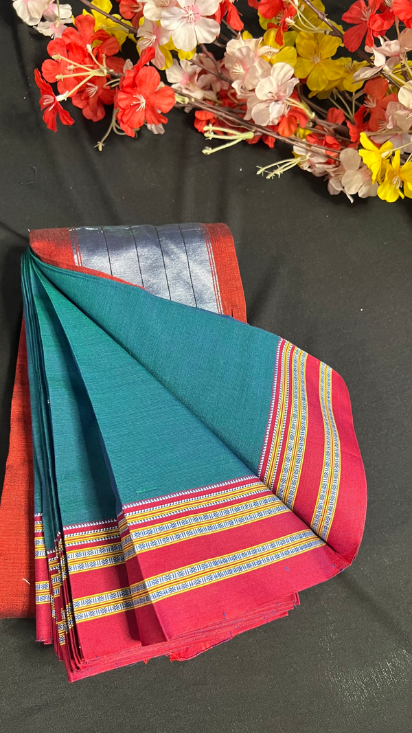 Handmade Pure Cotton Betgeri Saree with Running Blouse Piece