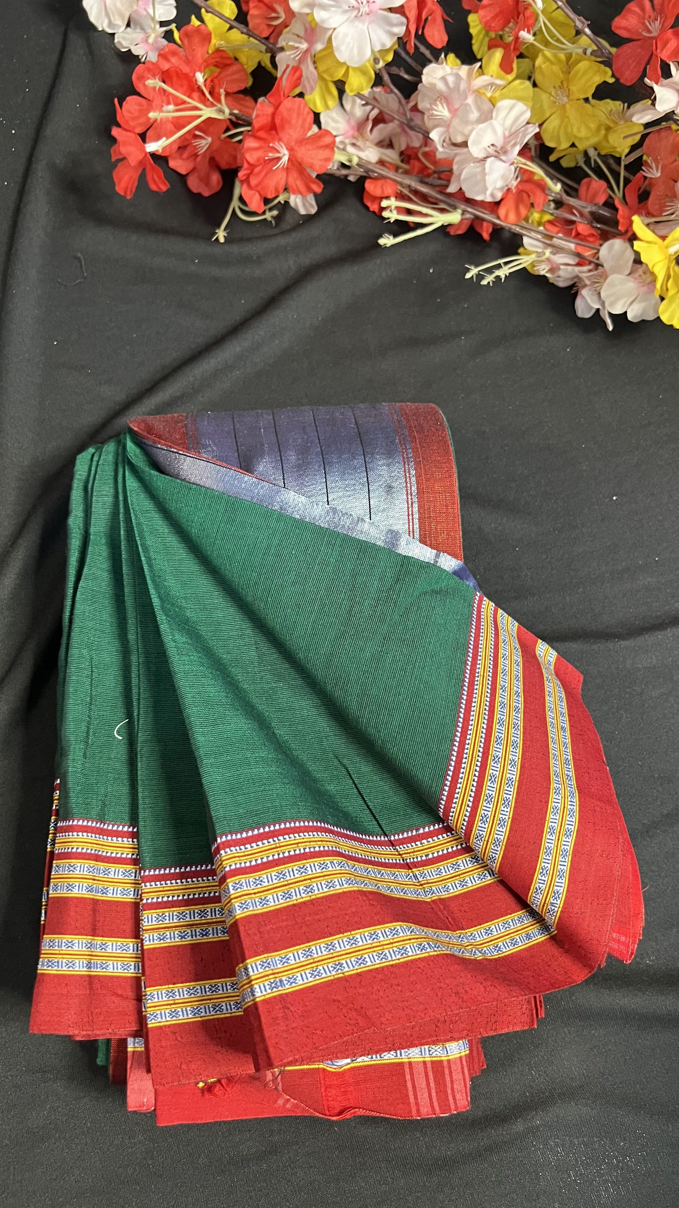 Handmade Pure Cotton Betgeri Saree with Running Blouse Piece