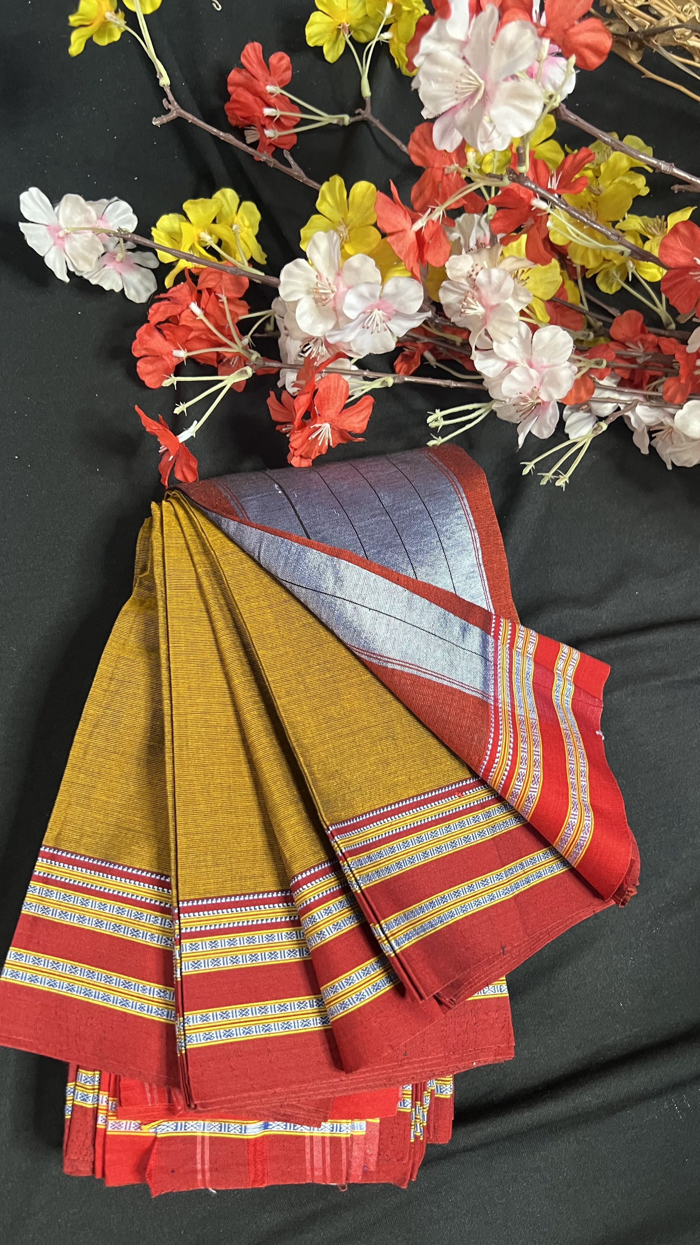 Handmade Pure Cotton Betgeri Saree with Running Blouse Piece
