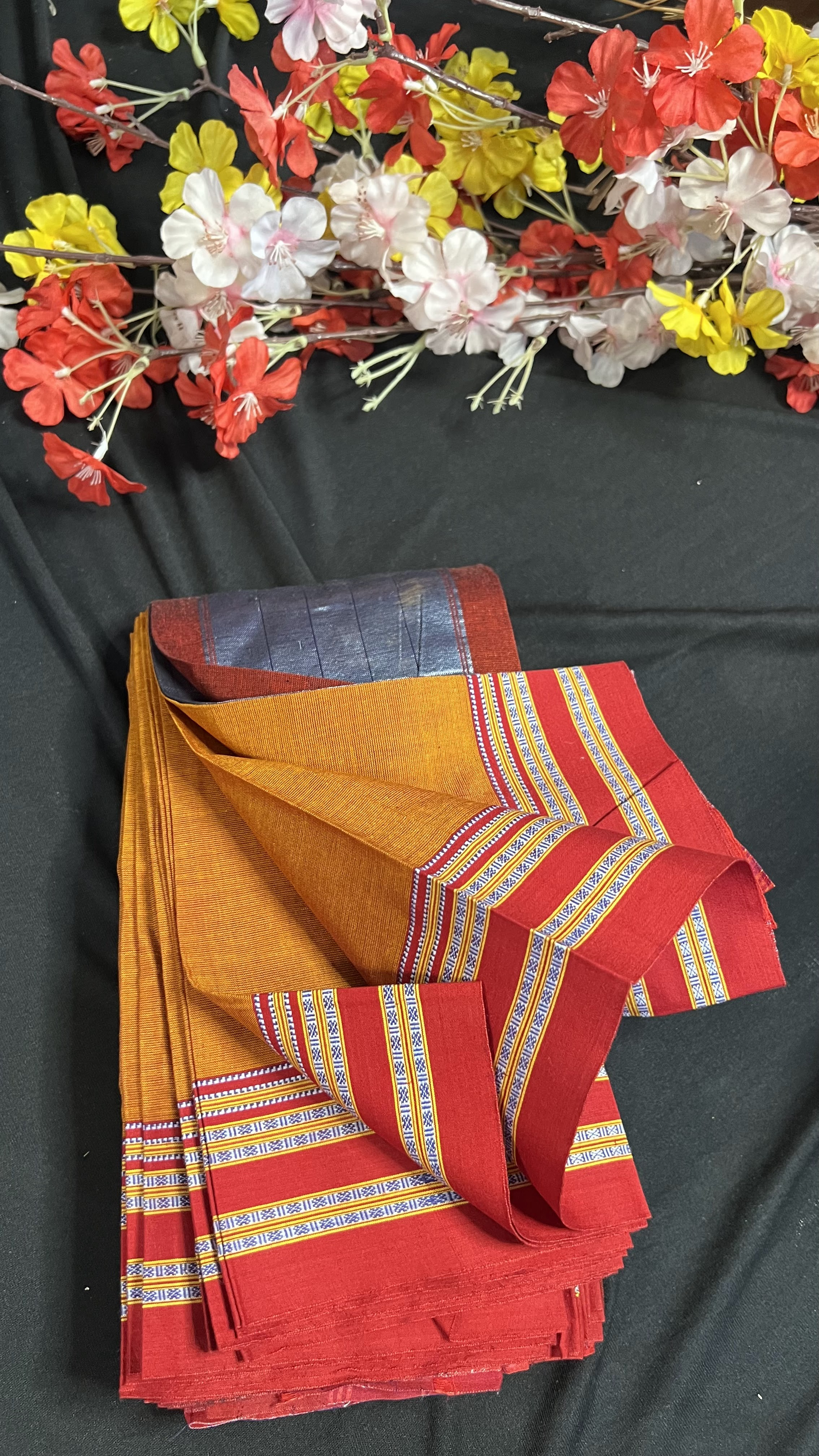 Handmade Pure Cotton Betgeri Saree with Running Blouse Piece