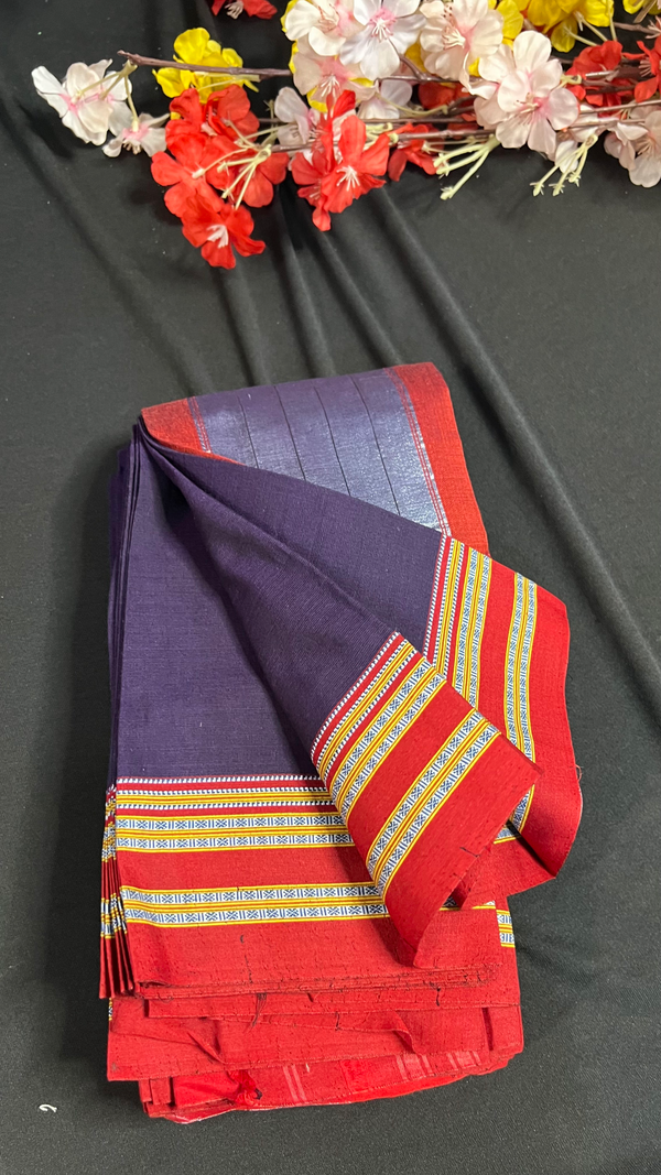 Handmade Pure Cotton Betgeri Saree with Running Blouse Piece