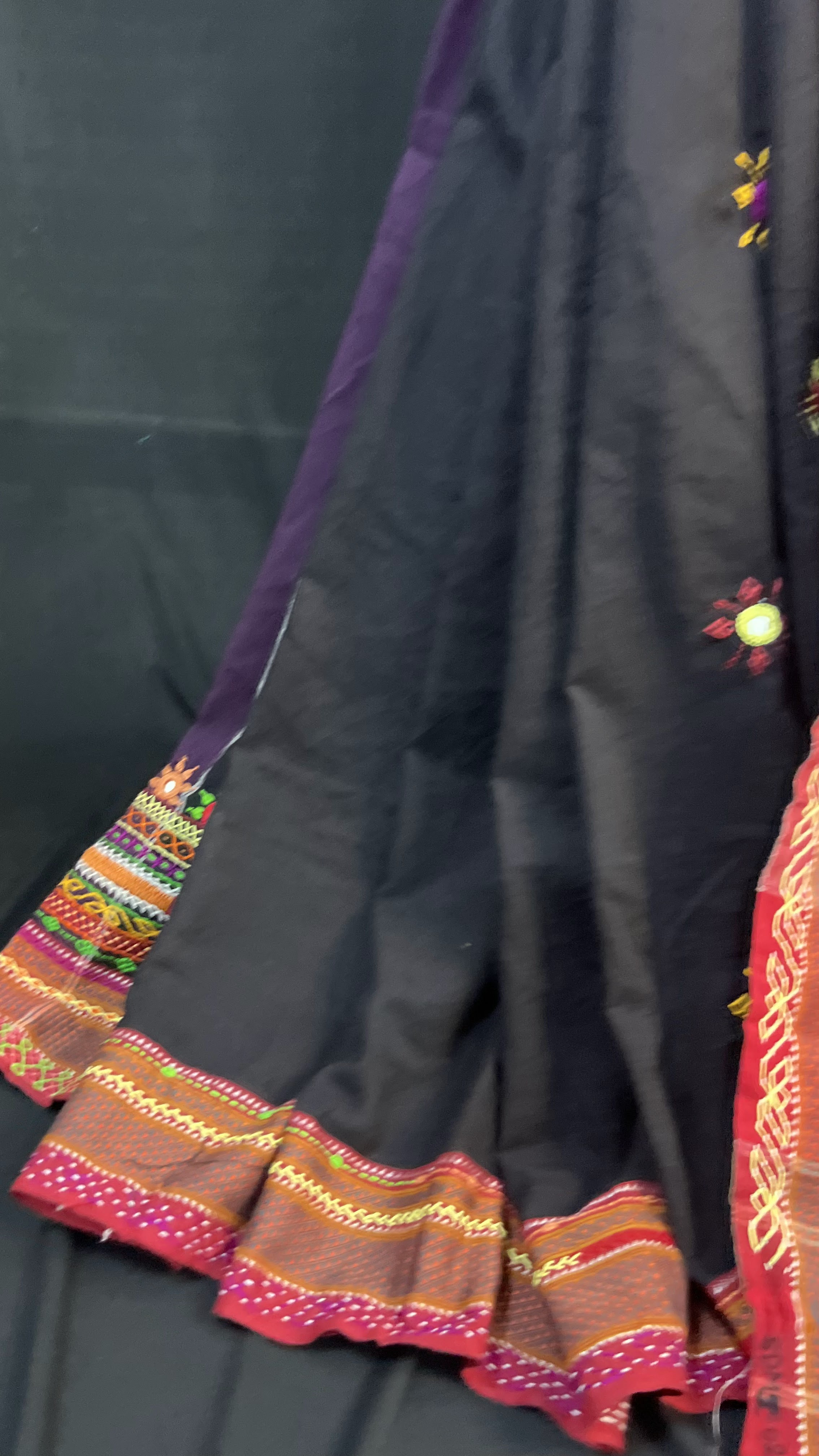 Handmade Lambani Embroidered Pure Cotton Saree with Running Blouse Piece