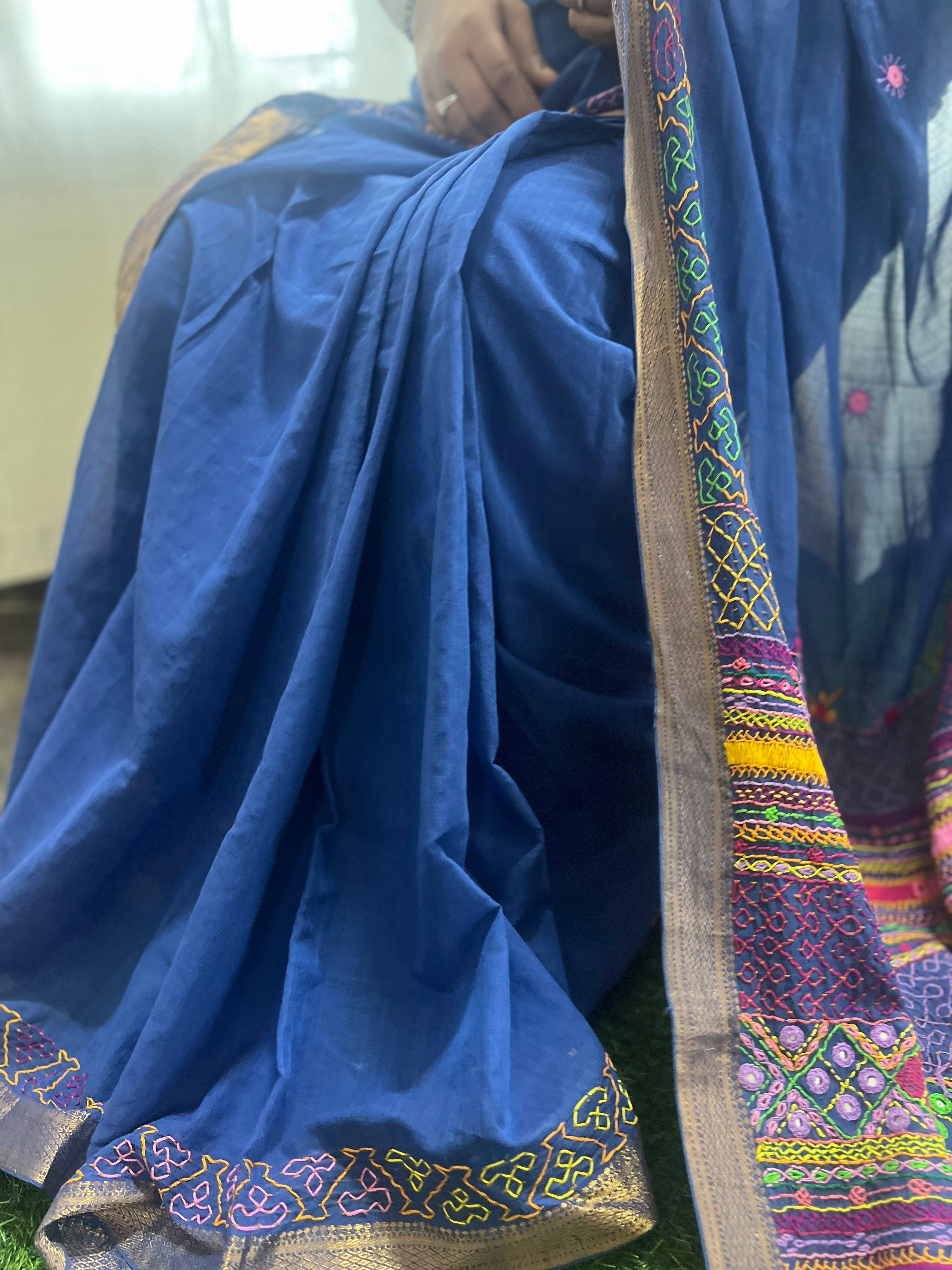 Mangalagiri cotton lambani saree