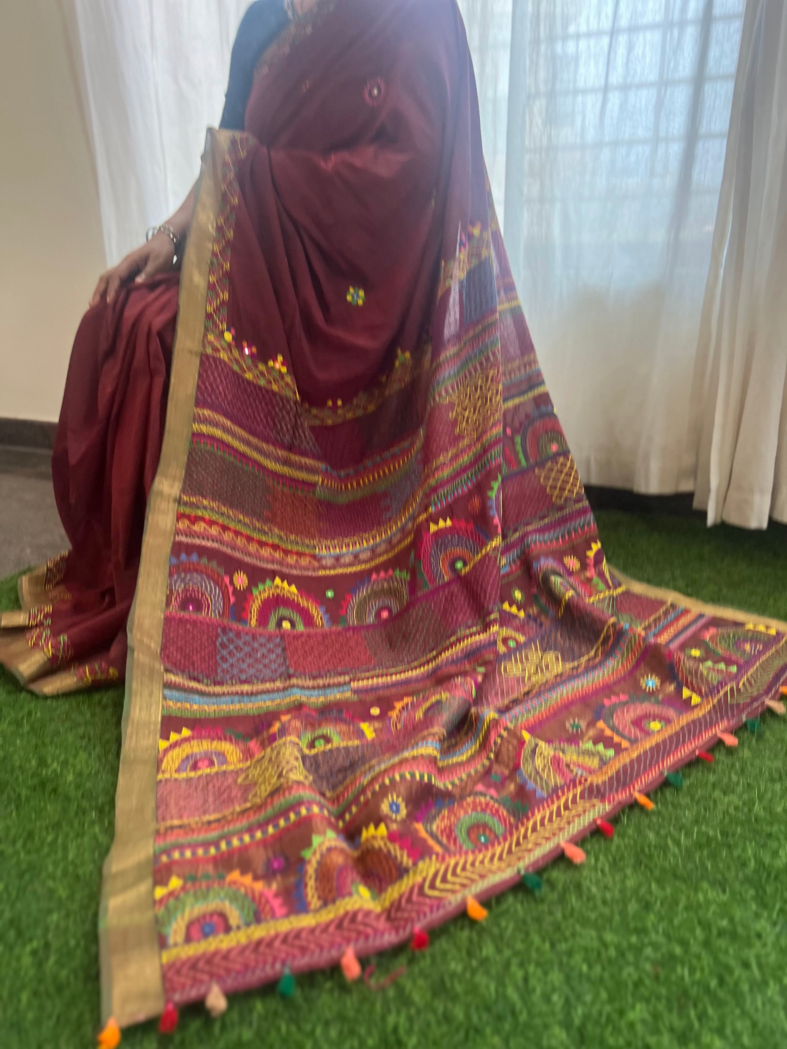 Mangalagiri cotton lambani saree