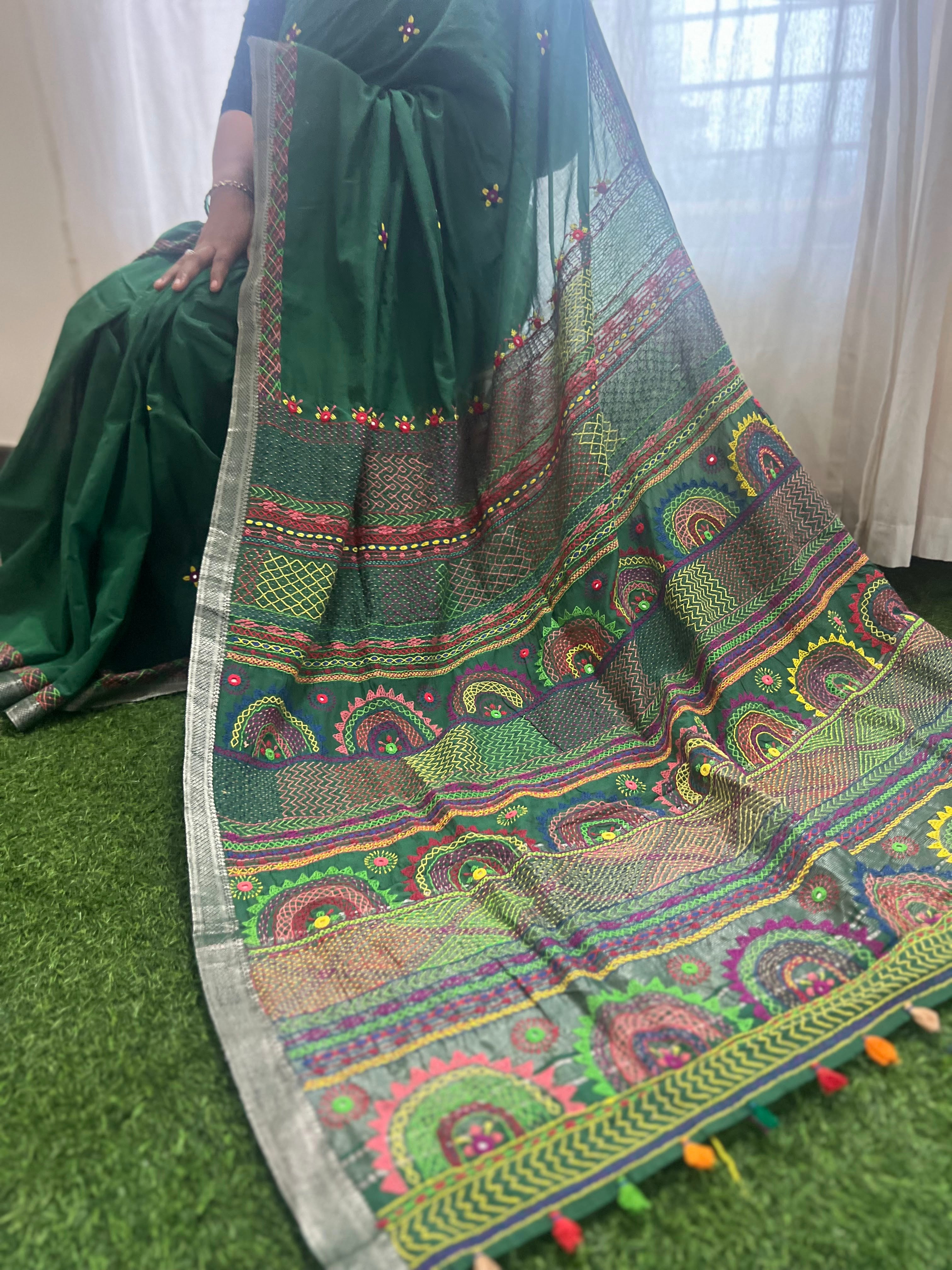 Mangalagiri cotton lambani saree