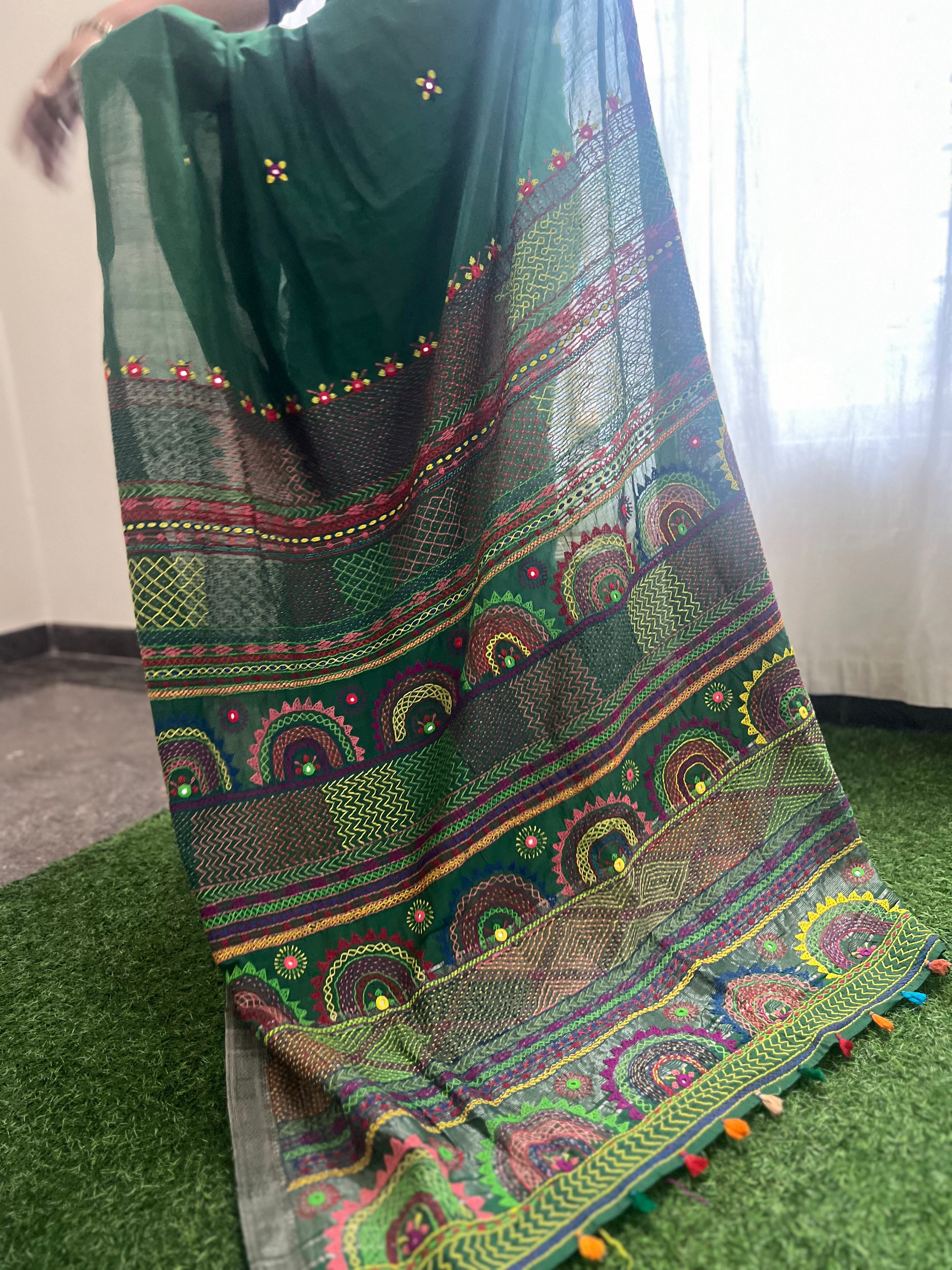 Mangalagiri cotton lambani saree