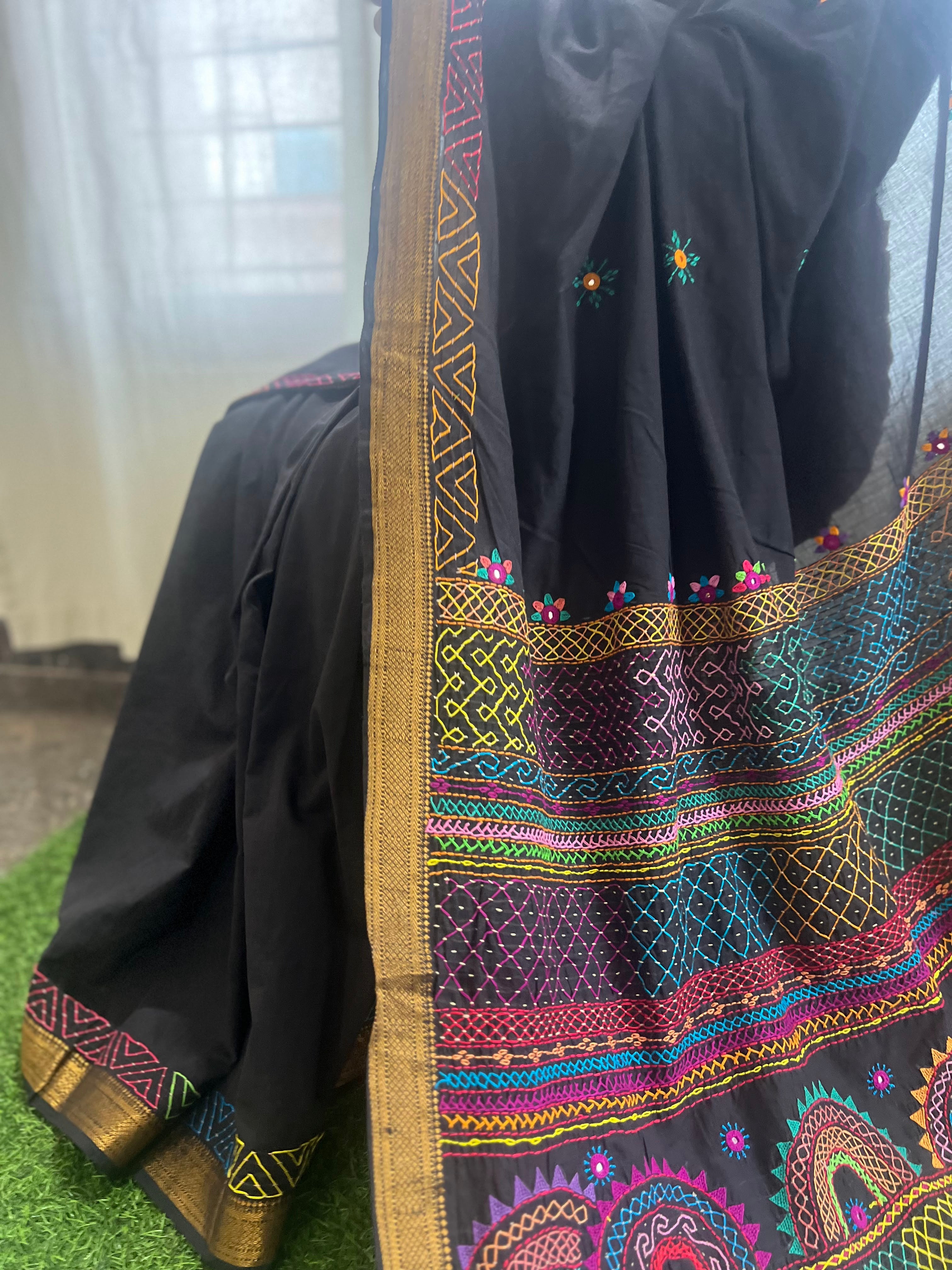 Mangalagiri cotton lambani saree