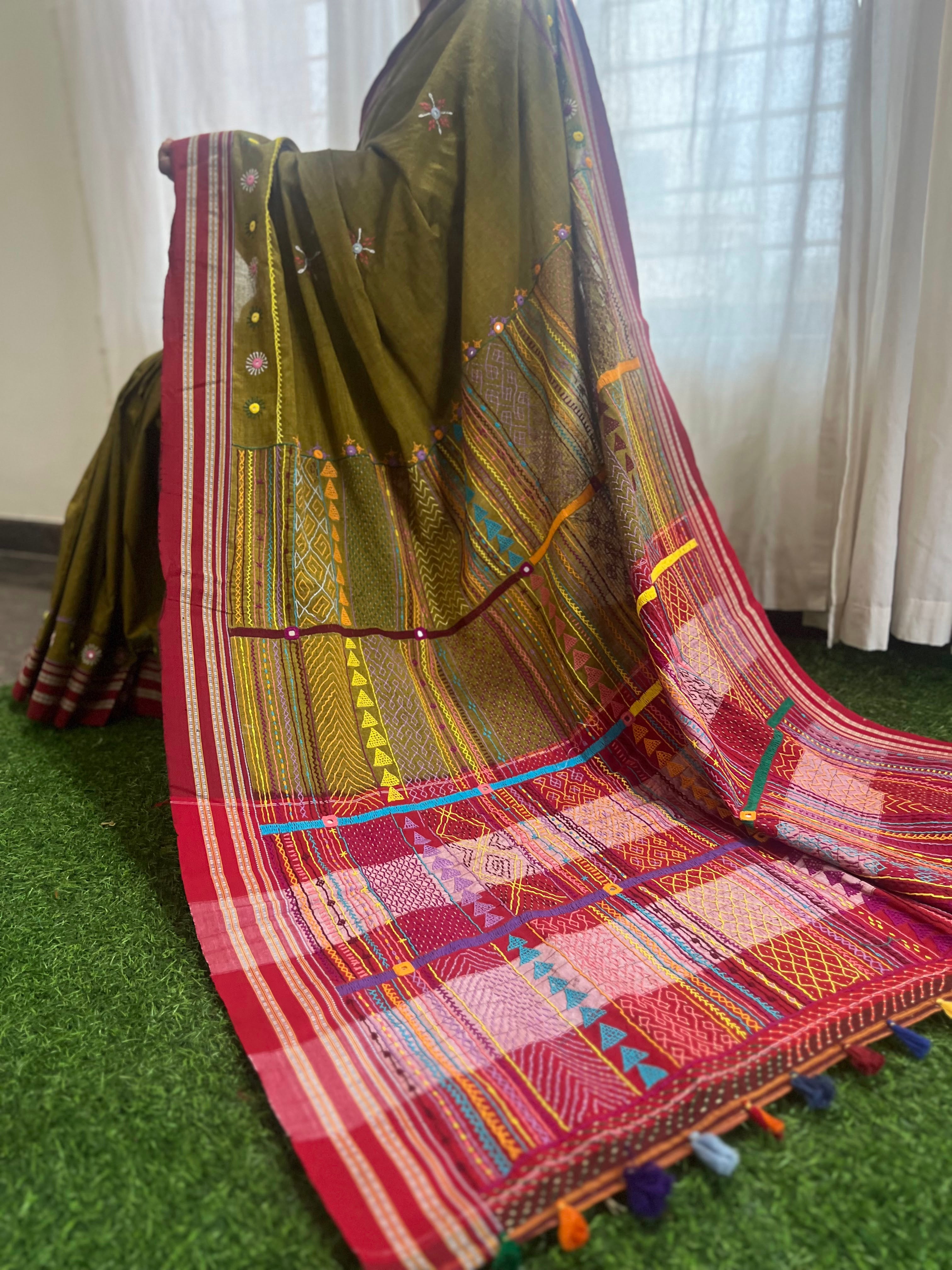 Ilkal cotton lambani saree