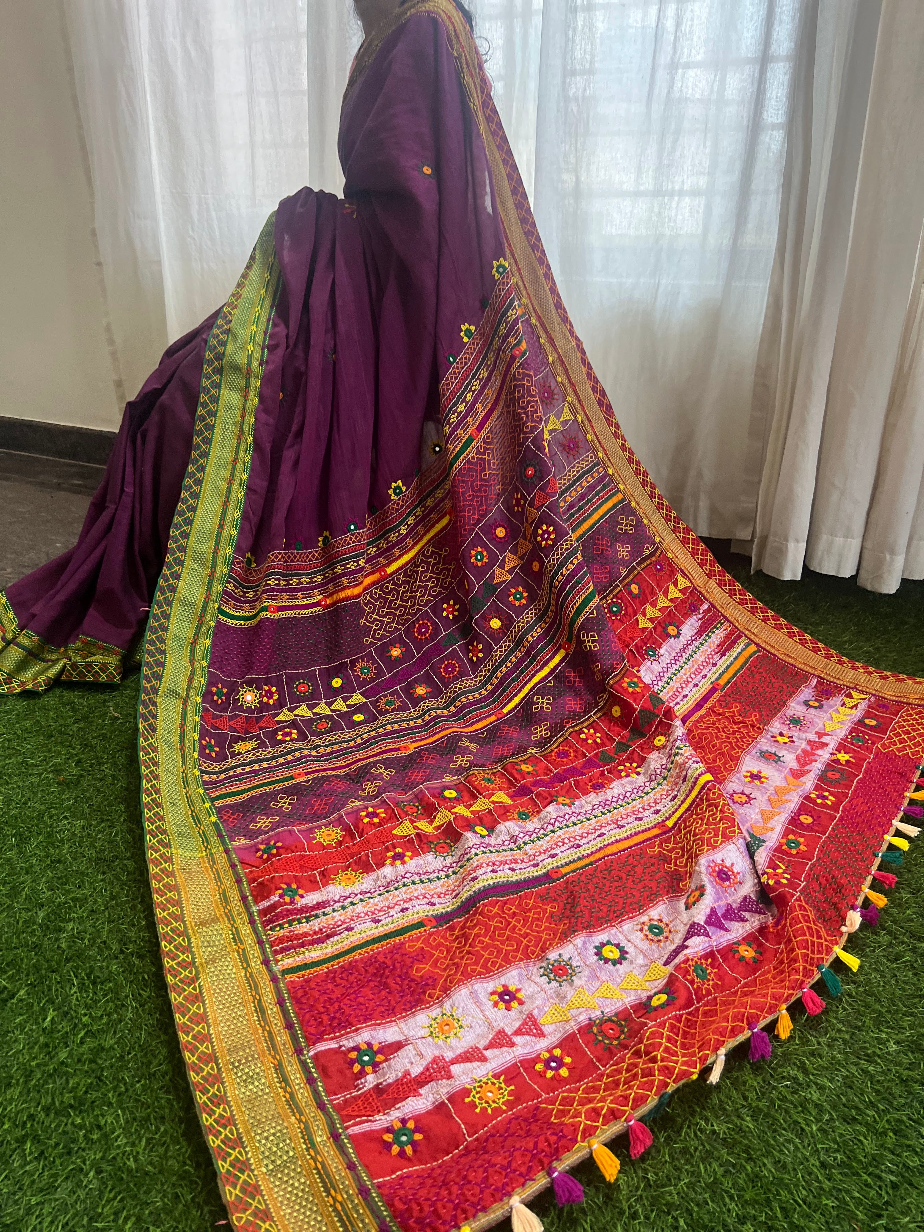 Ilkal cotton lambani saree