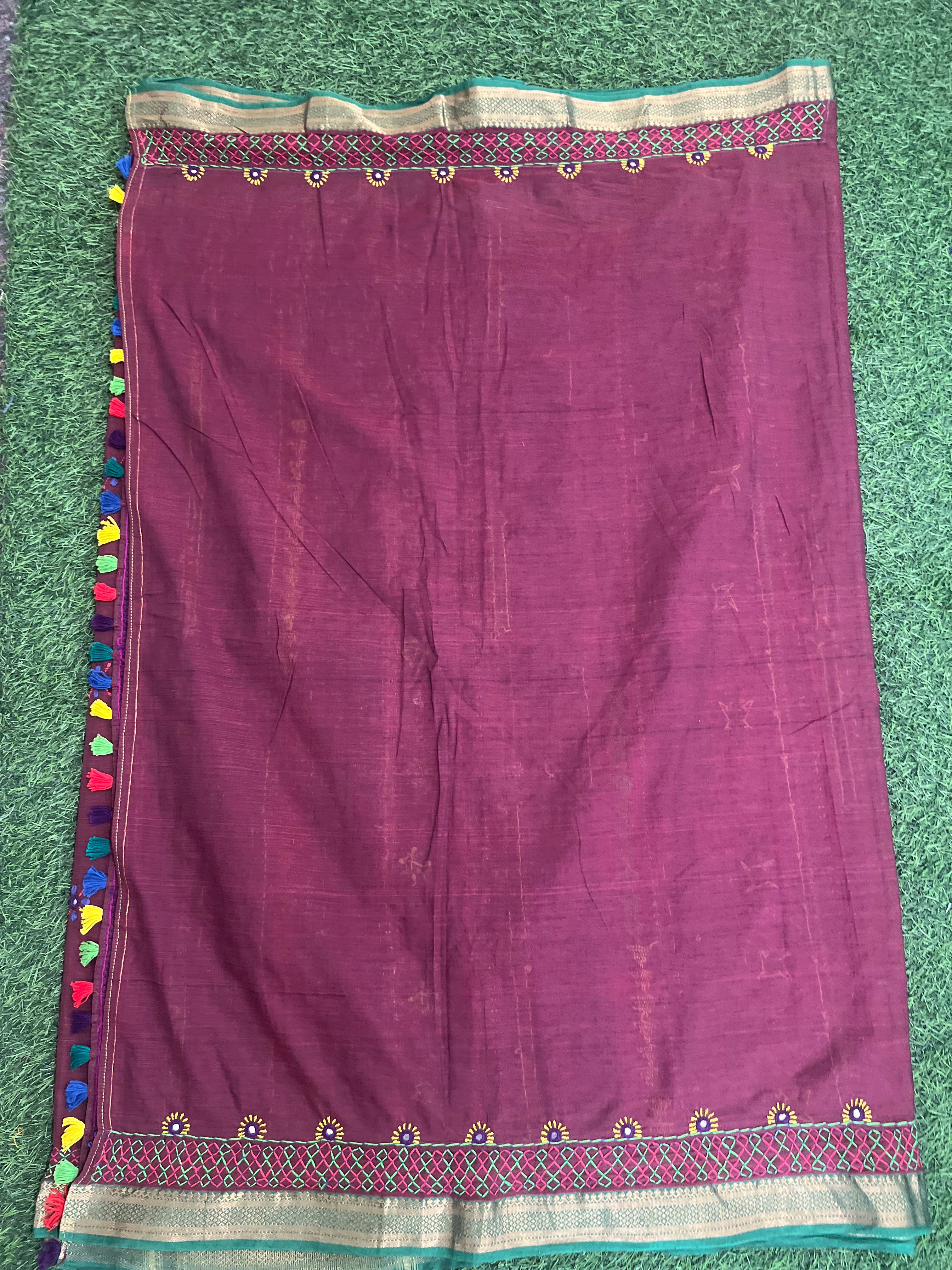 Mangalagiri cotton lambani saree