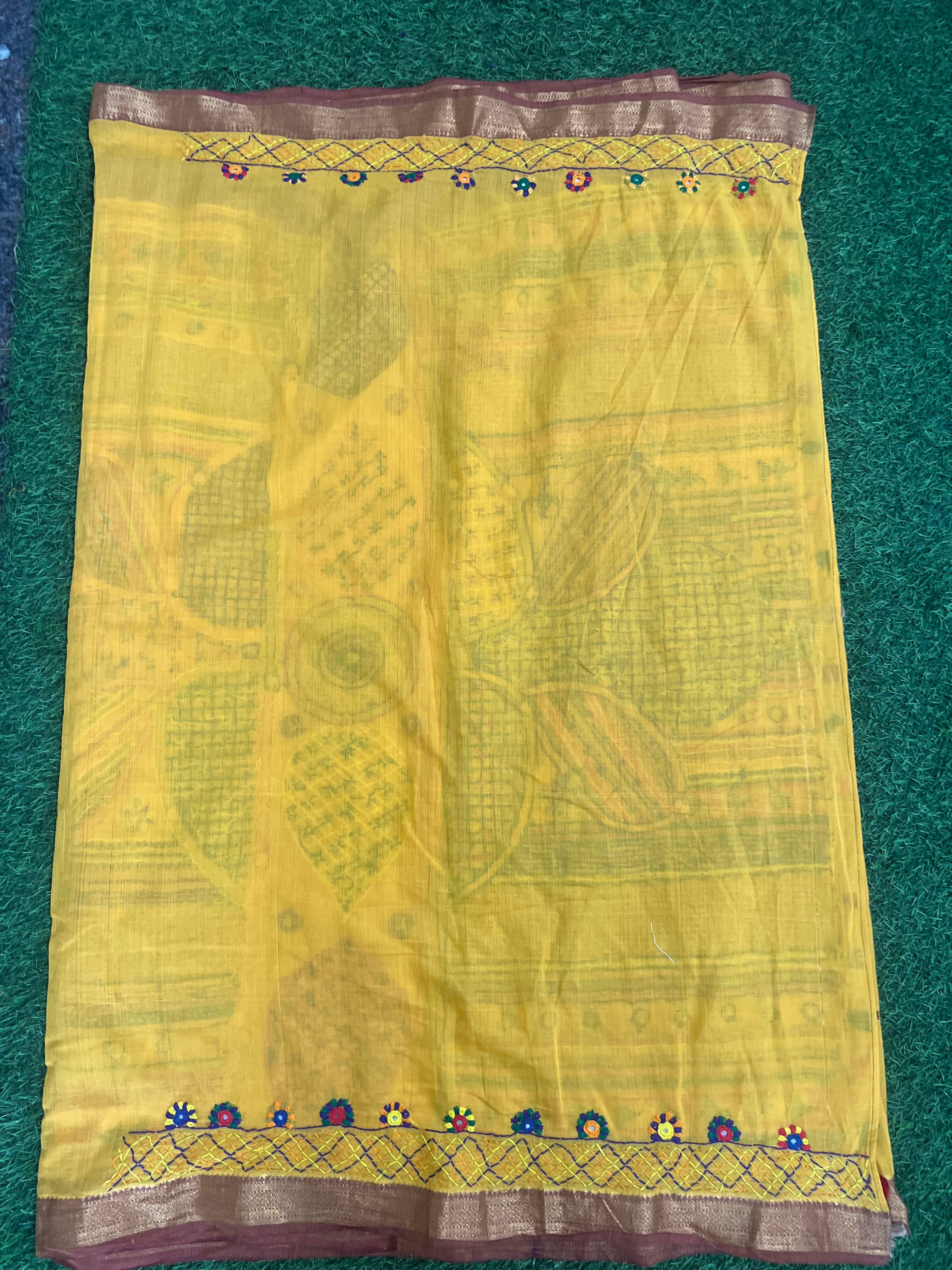 Mangalagiri cotton lambani saree