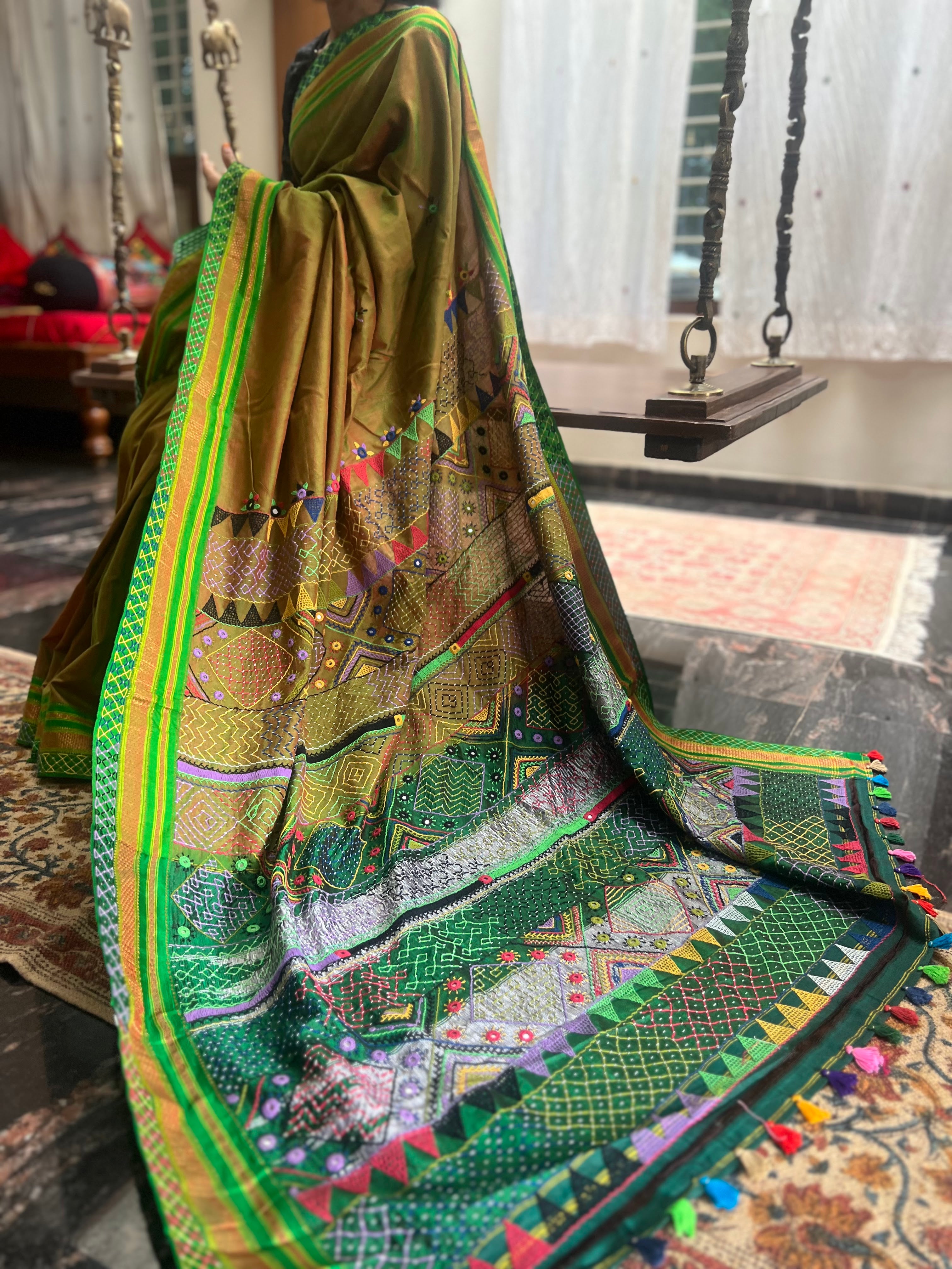 Ilkal silk  Lambani saree