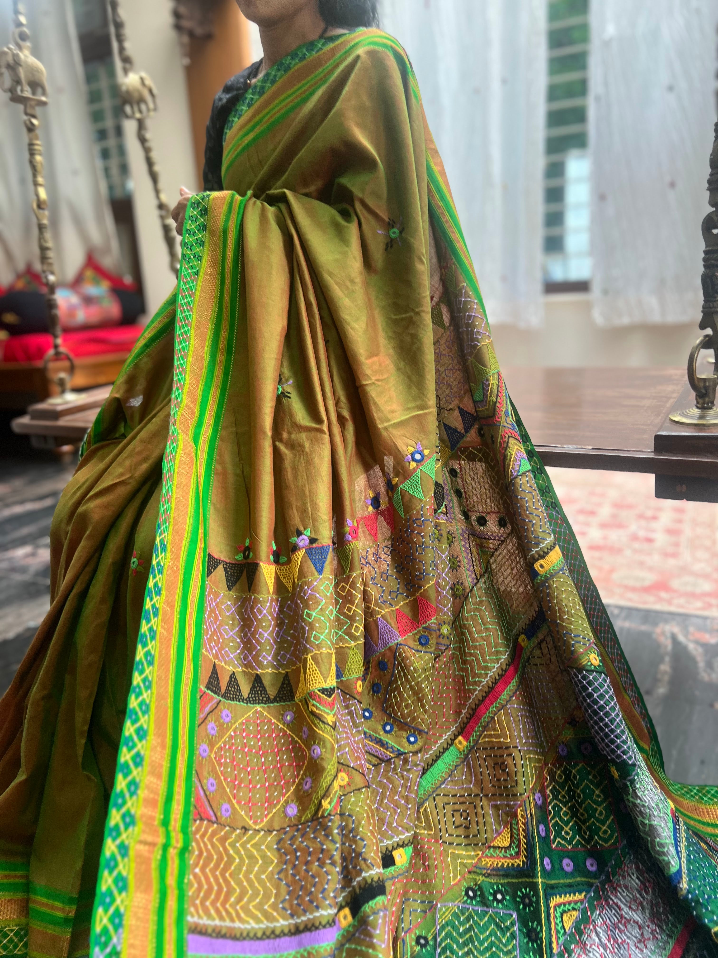 Ilkal silk  Lambani saree