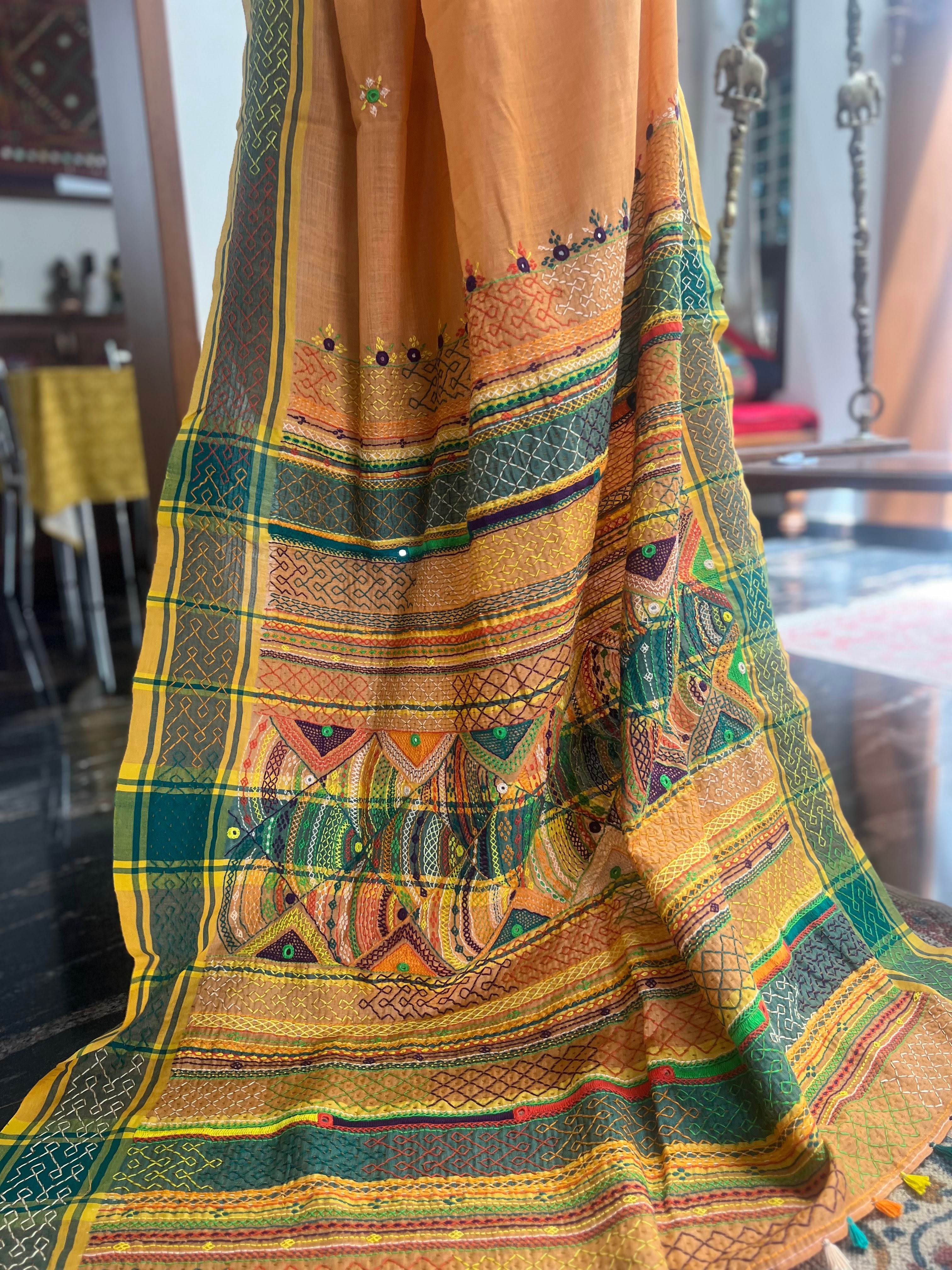 Vidhara region Tusser silk saree