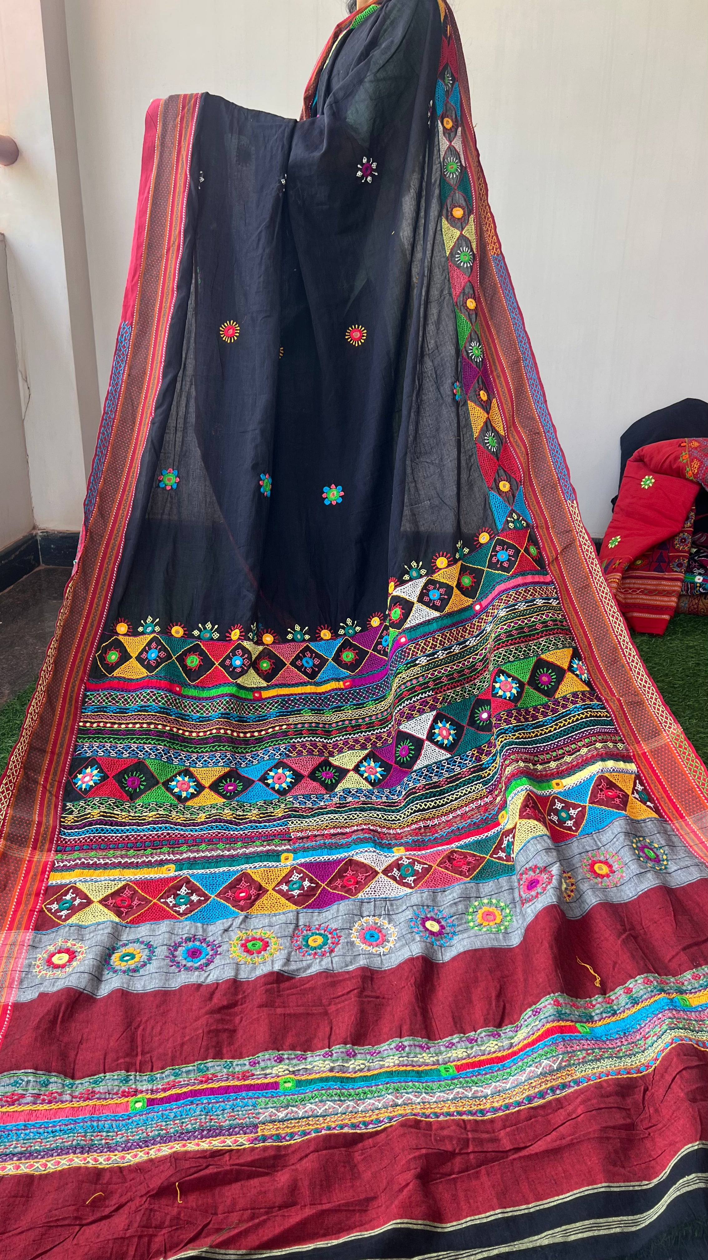 cotton lambani saree