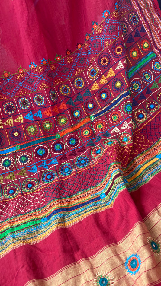 cotton lambani saree