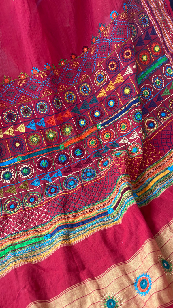 cotton lambani saree