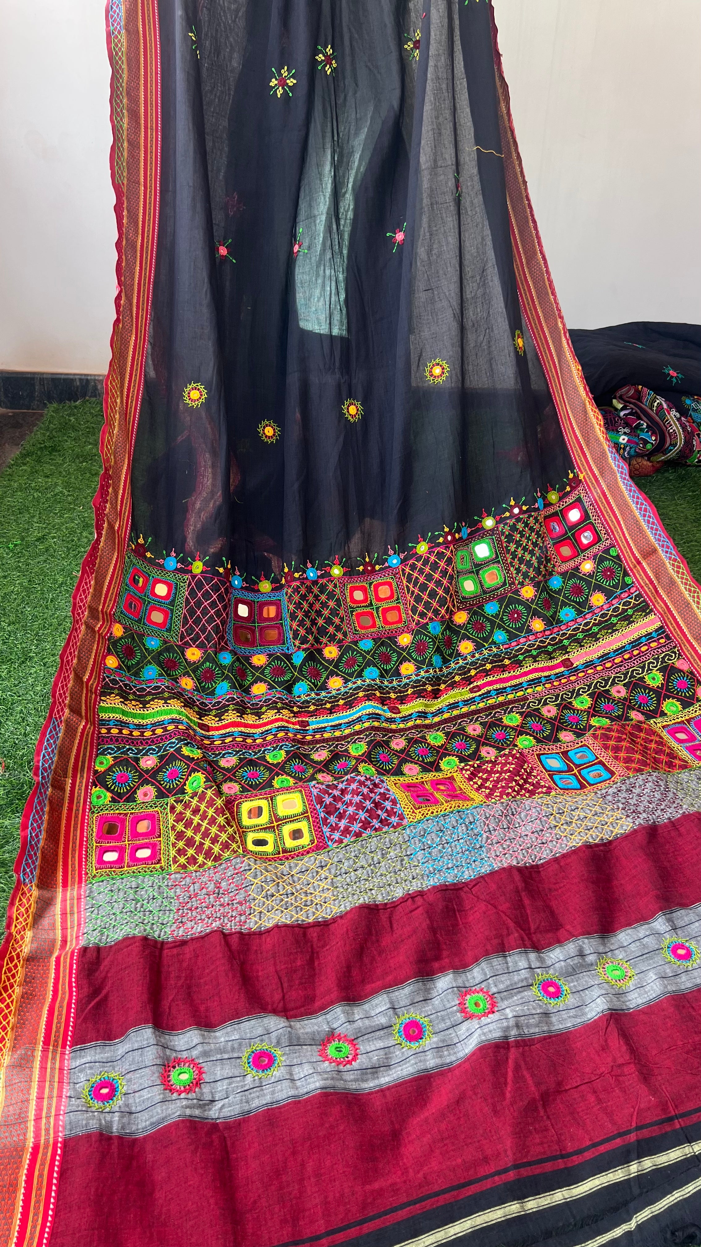 Ilkal cotton lambani saree