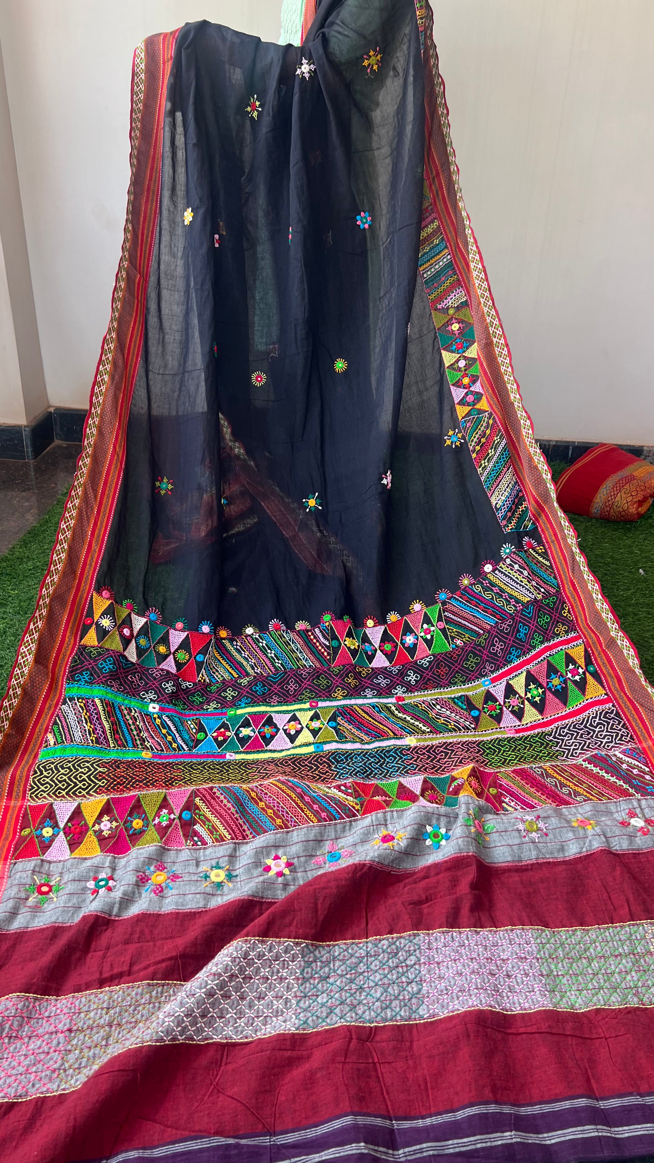 cotton lambani saree