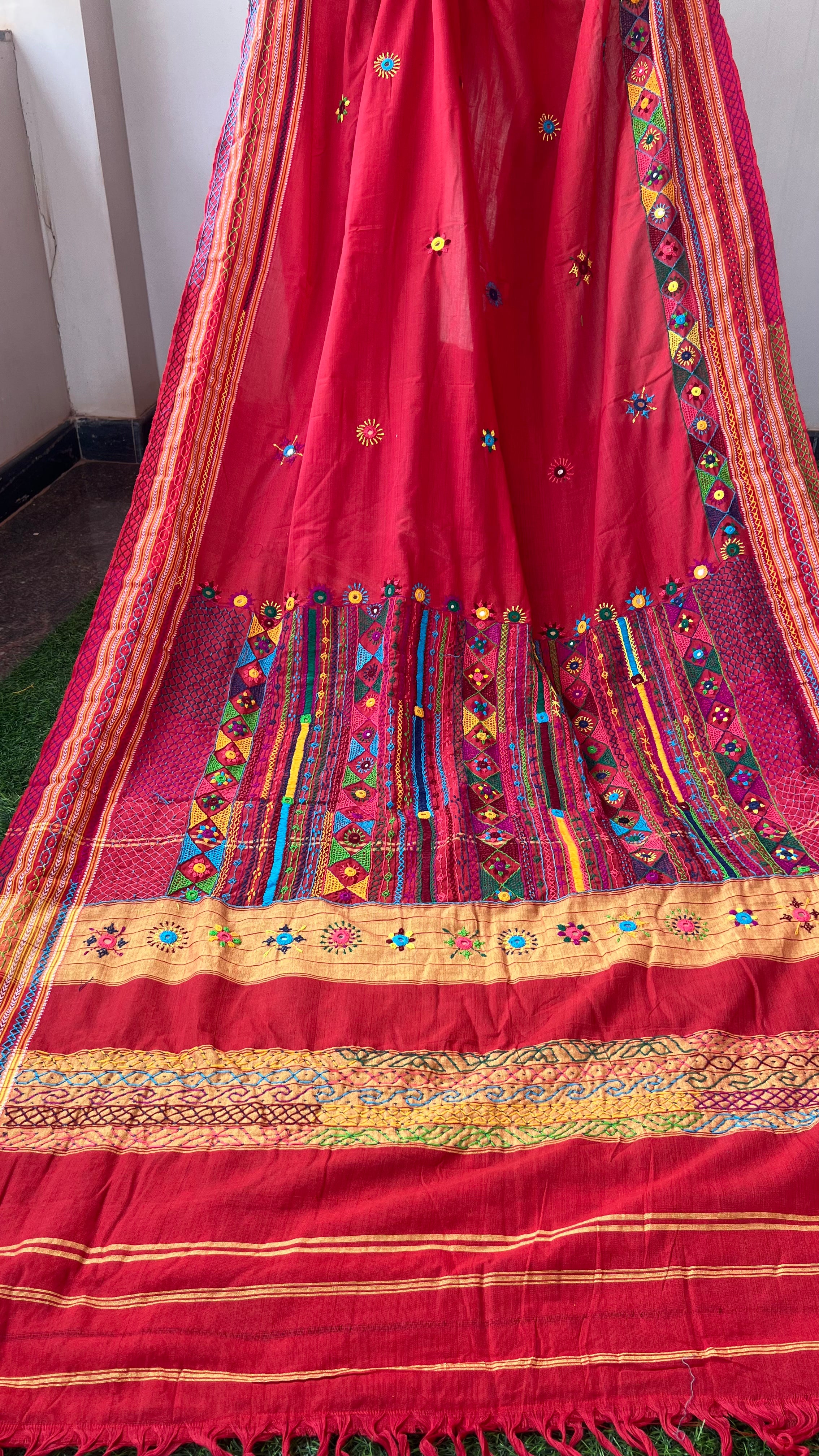 cotton lambani saree
