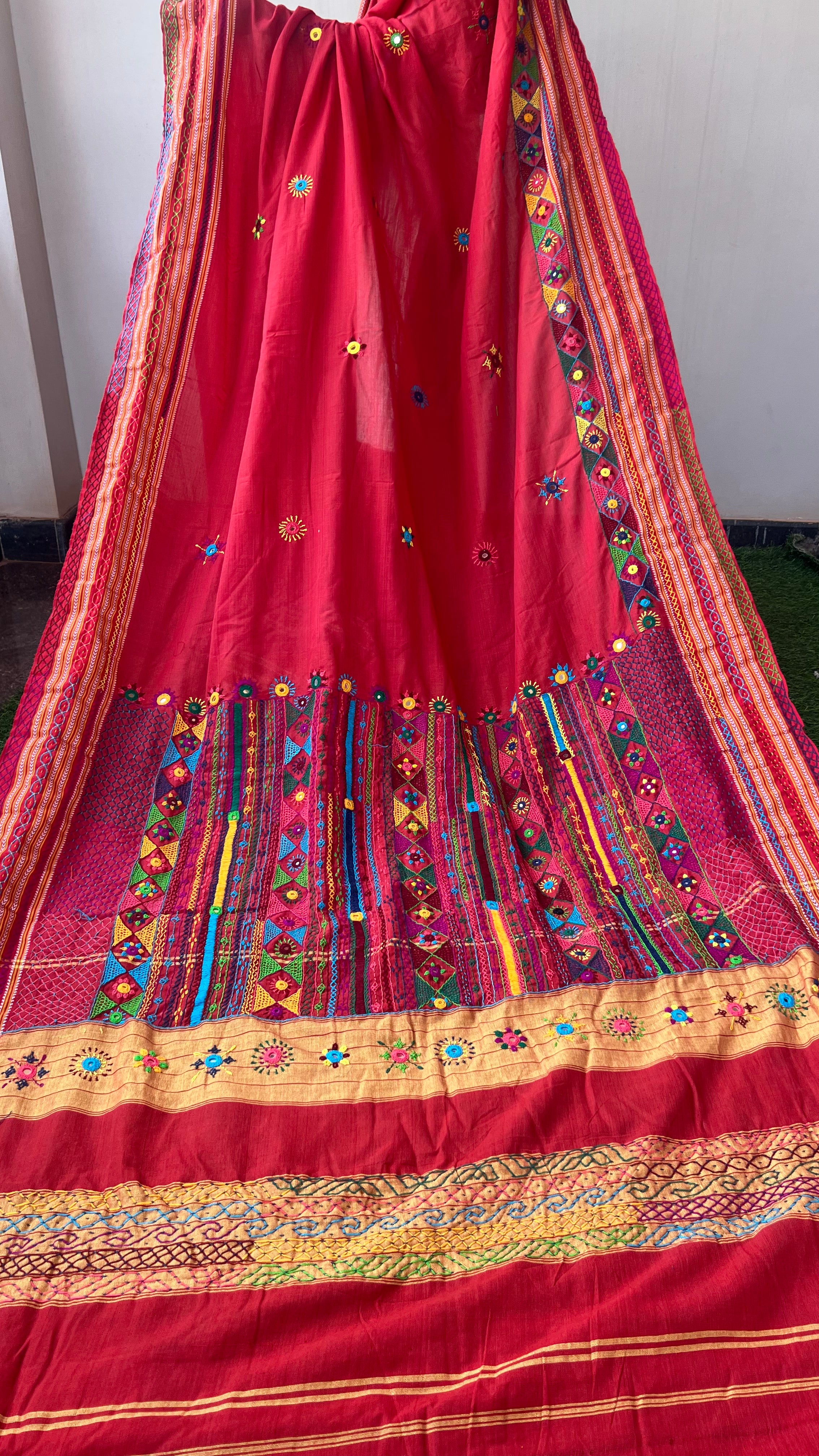 cotton lambani saree