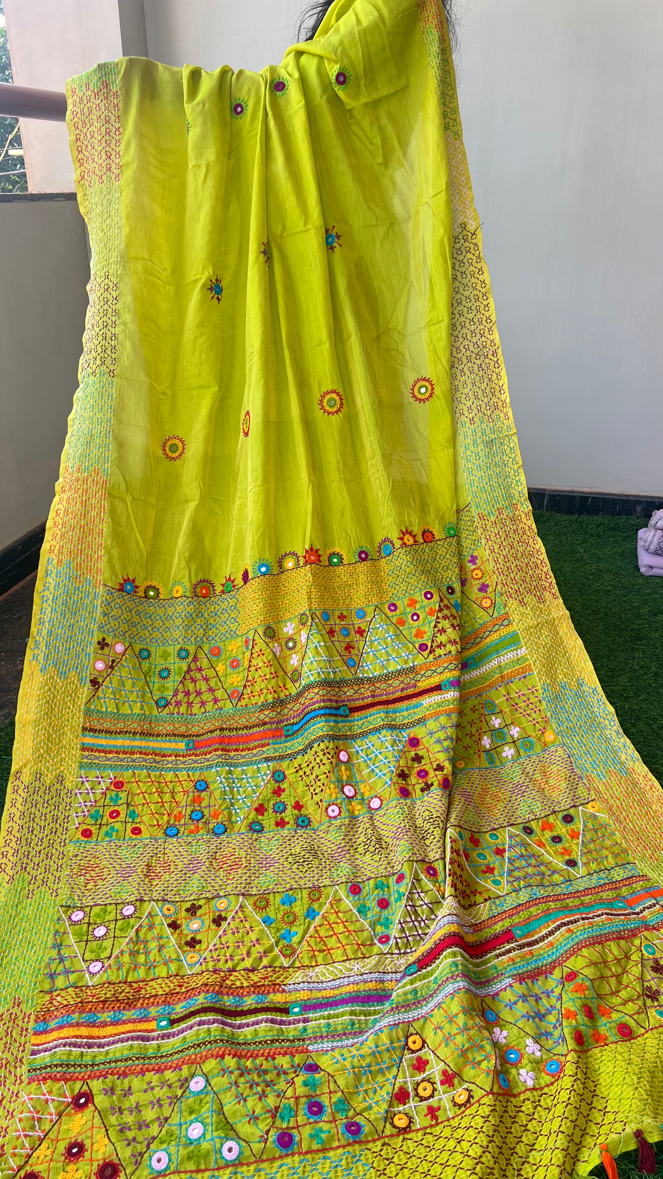 silk cotton lambani saree