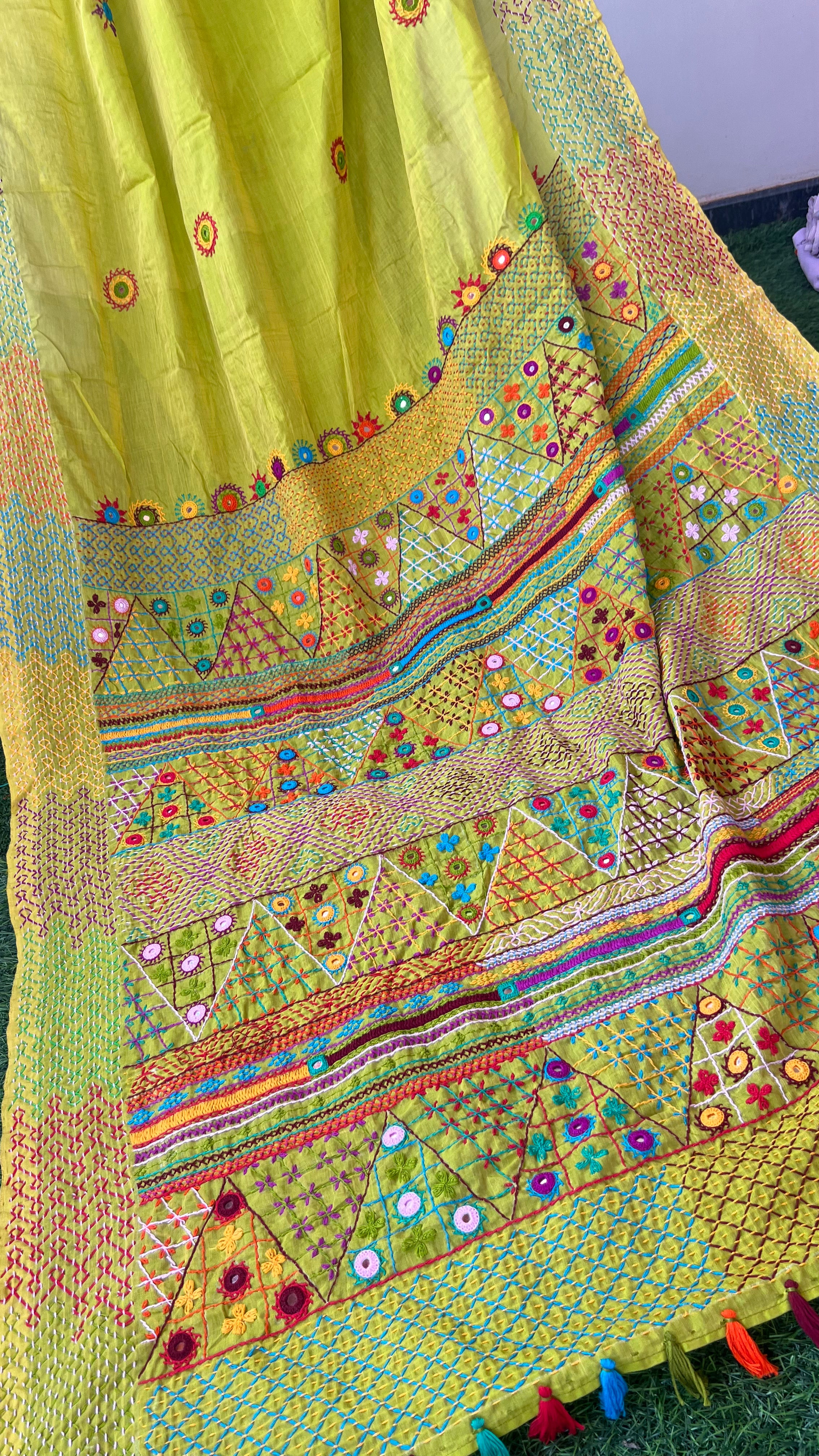 silk cotton lambani saree
