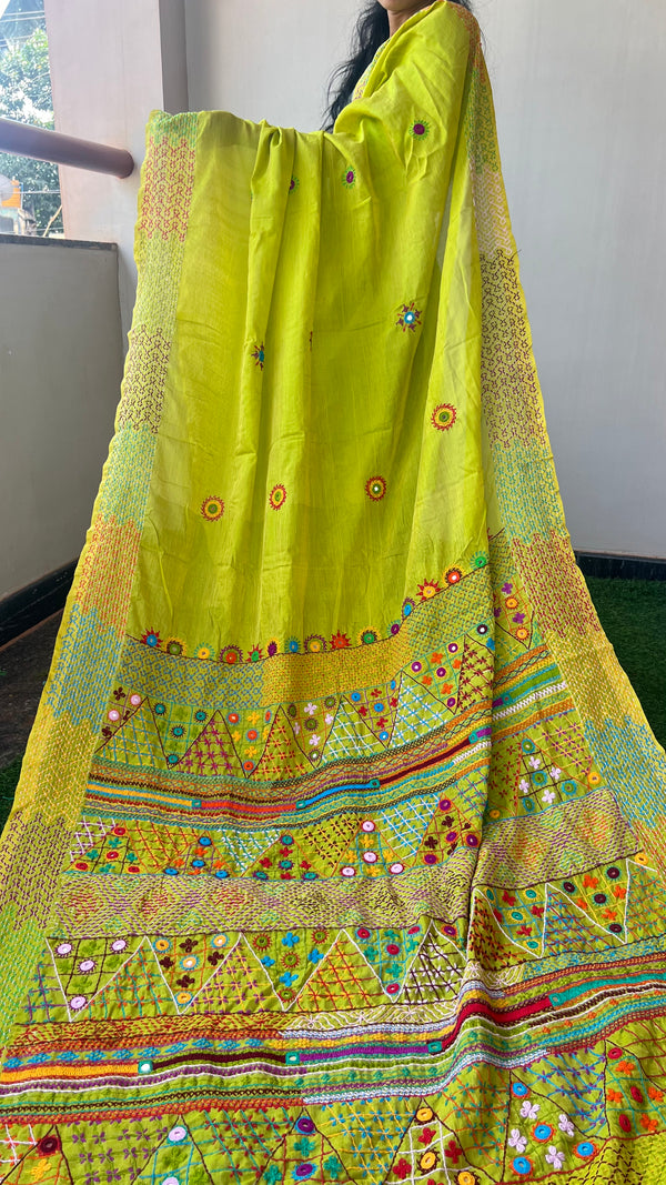 silk cotton lambani saree