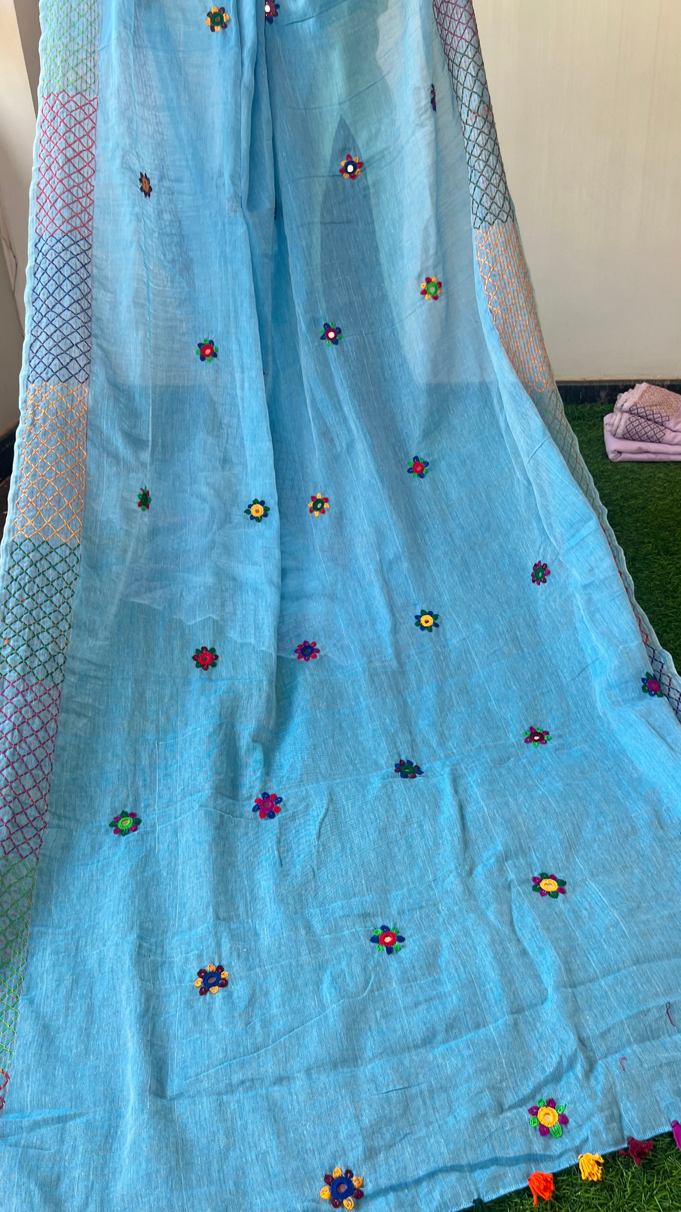 cotton lambani saree