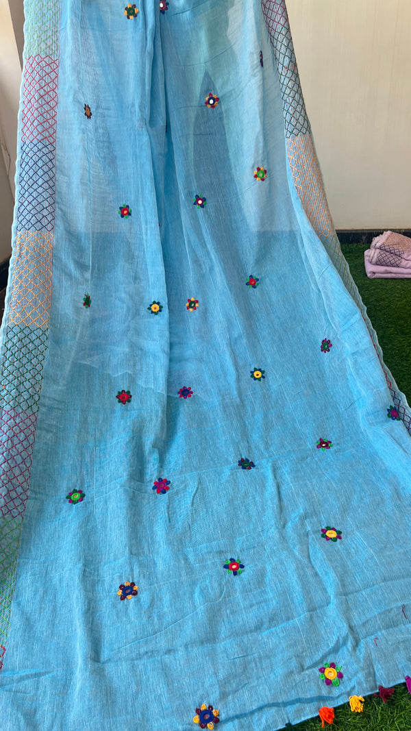 cotton lambani saree