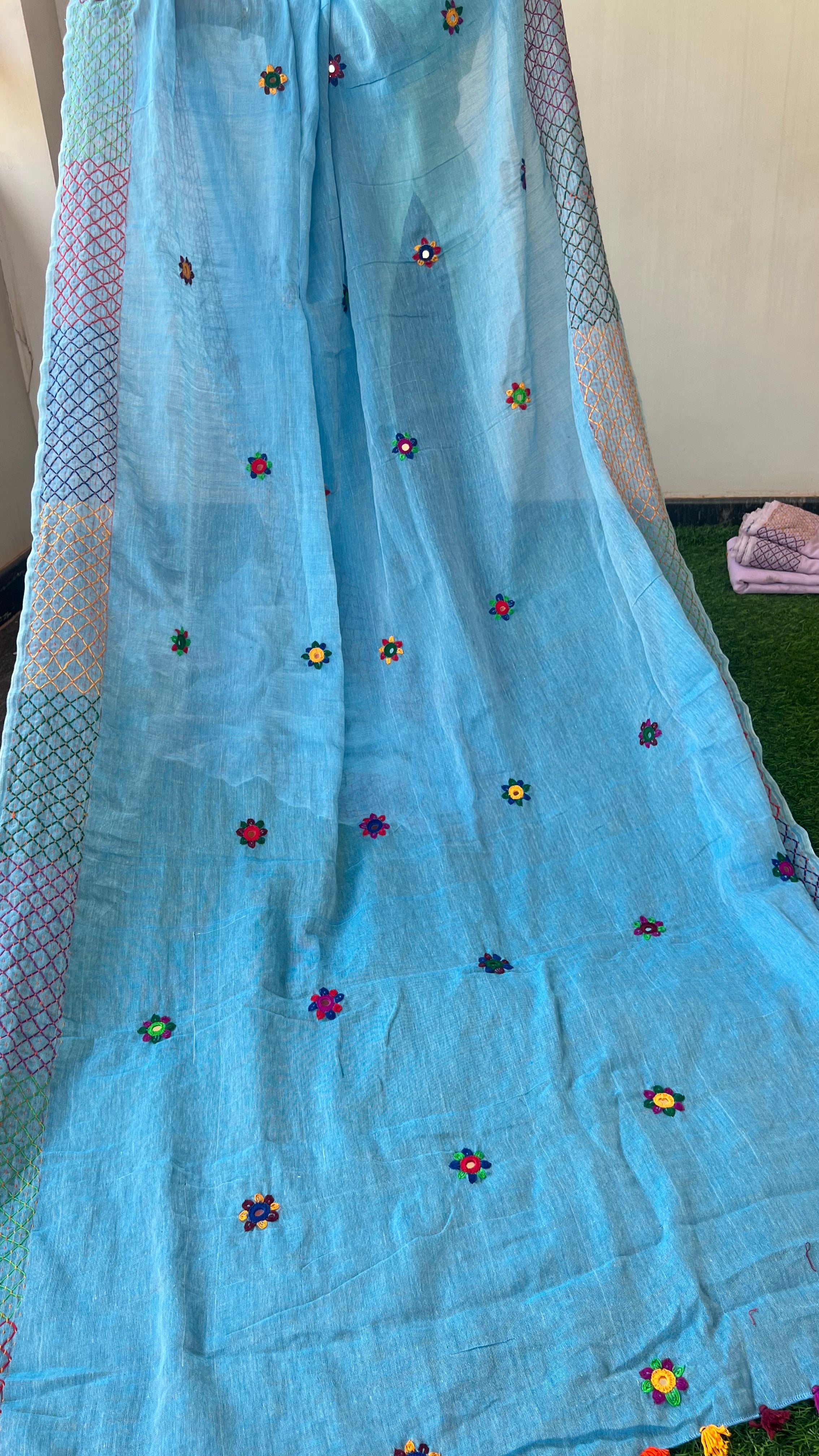 cotton lambani saree