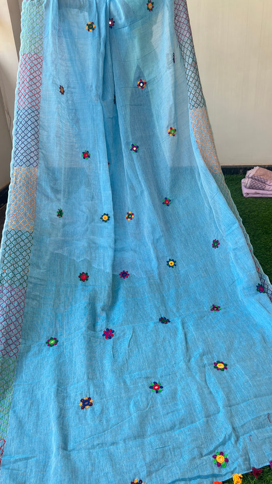 cotton lambani saree