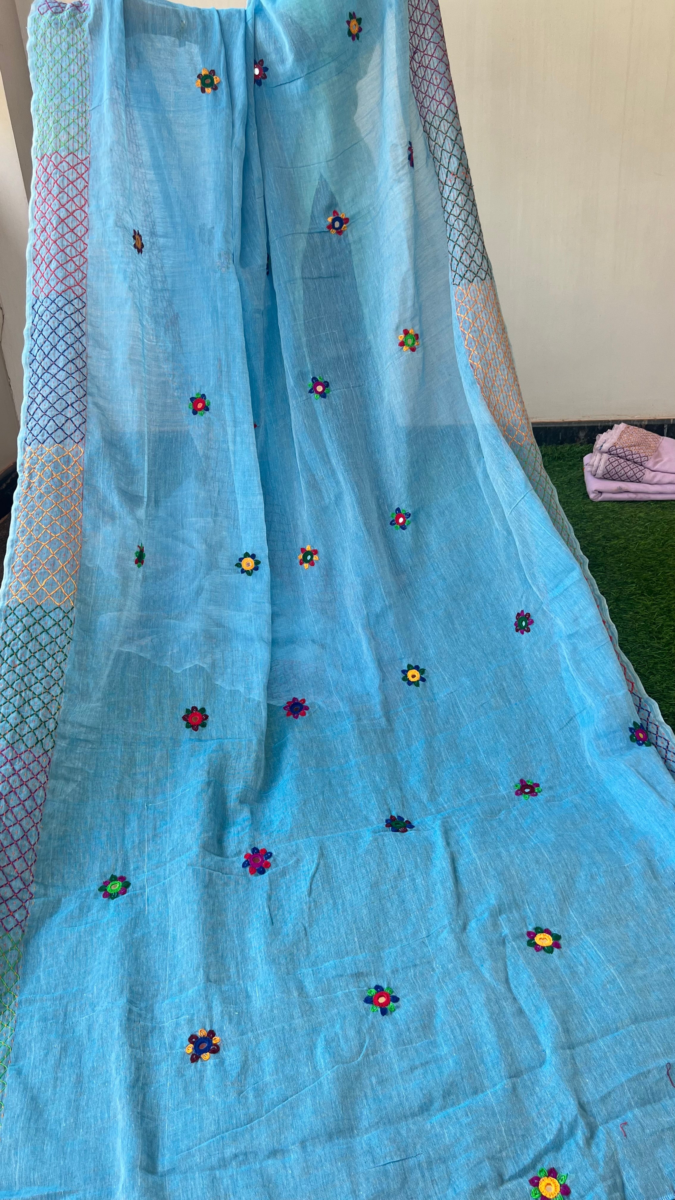 cotton lambani saree