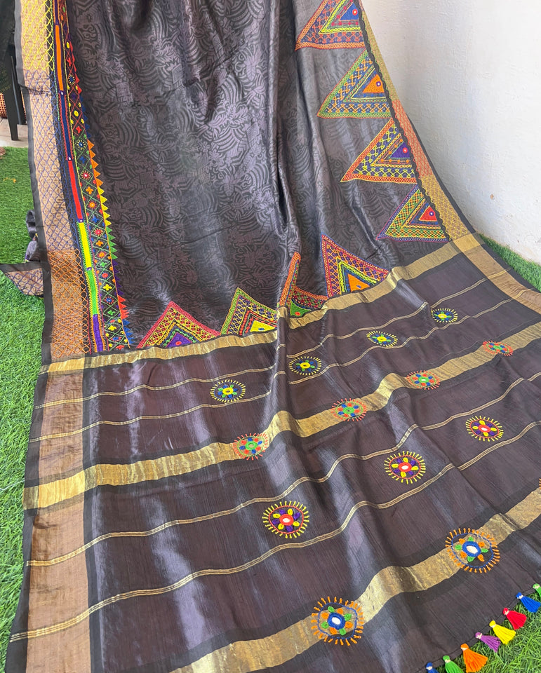 Tusser Silk Sarees