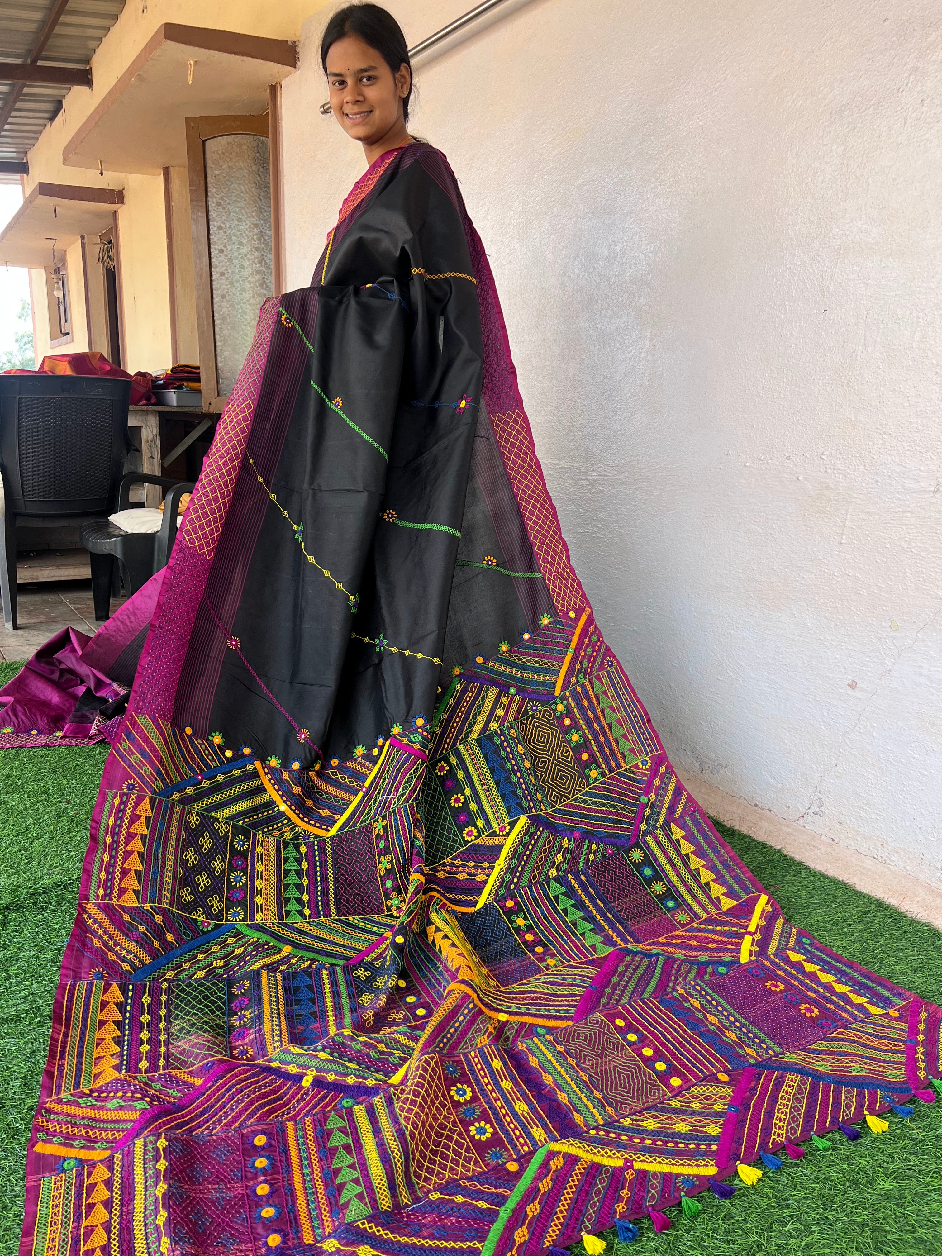 Molkalmuru silk lambani saree