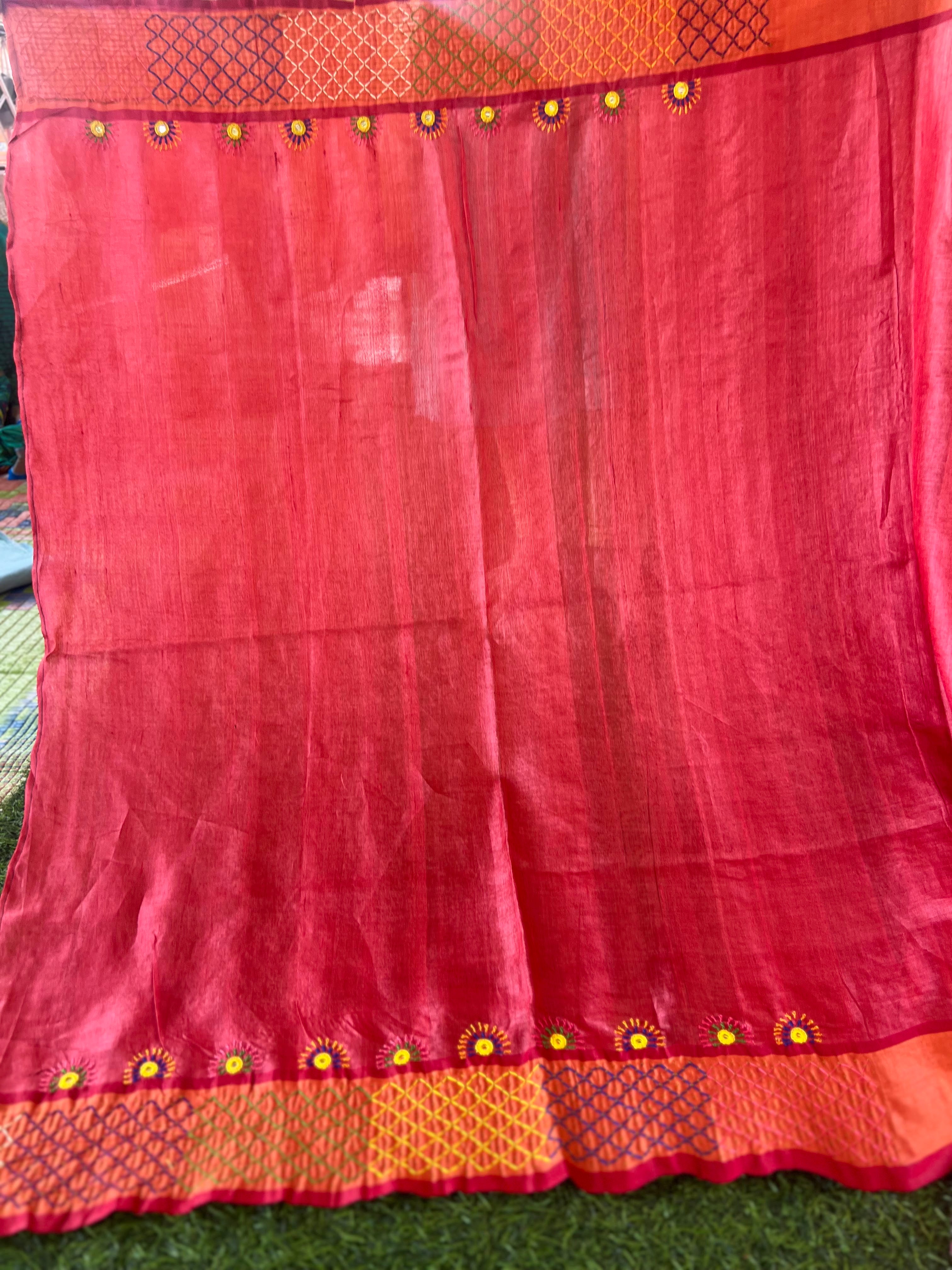 Vidhara region Tusser silk saree