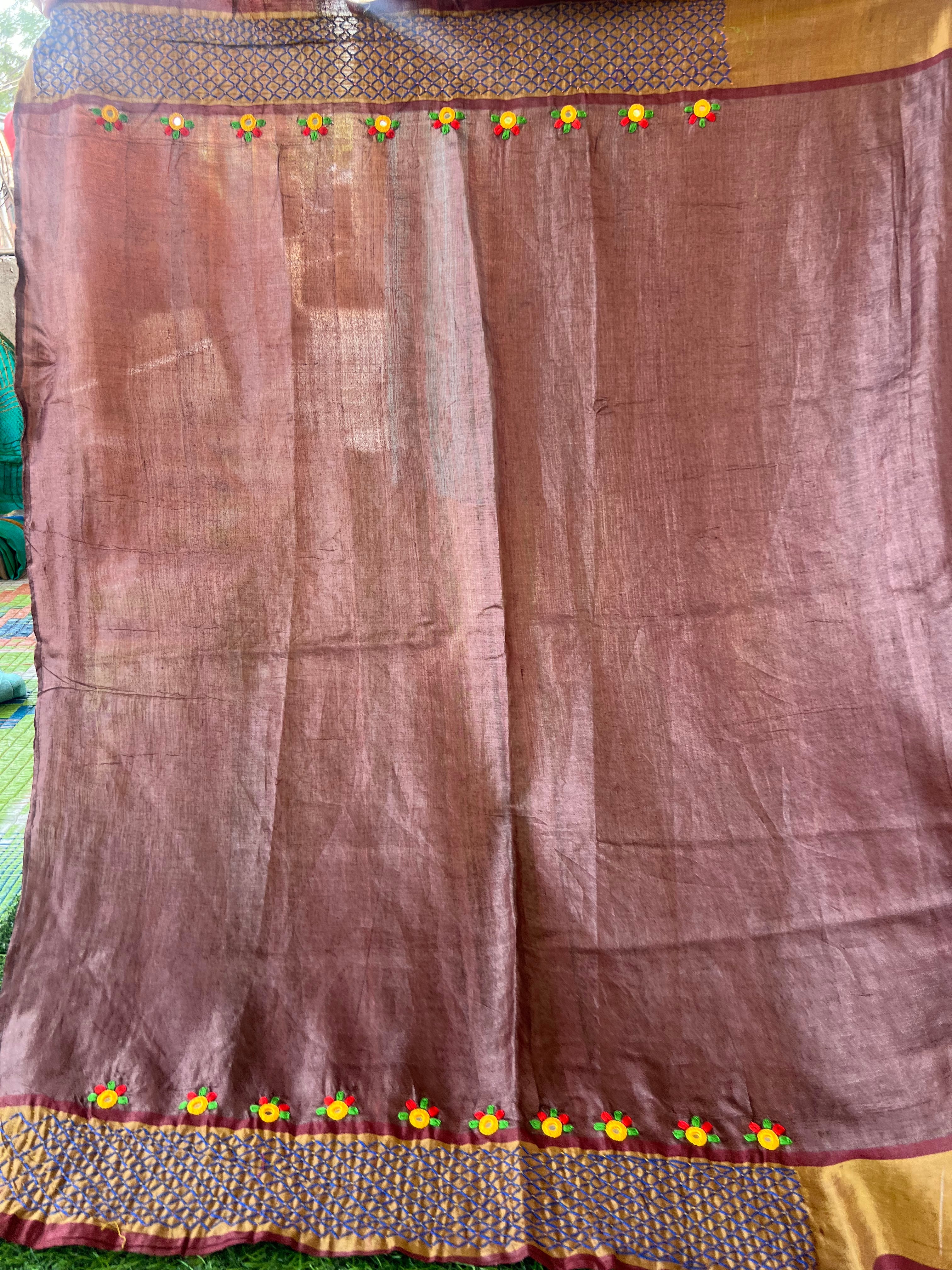 Vidhara region Tusser silk saree