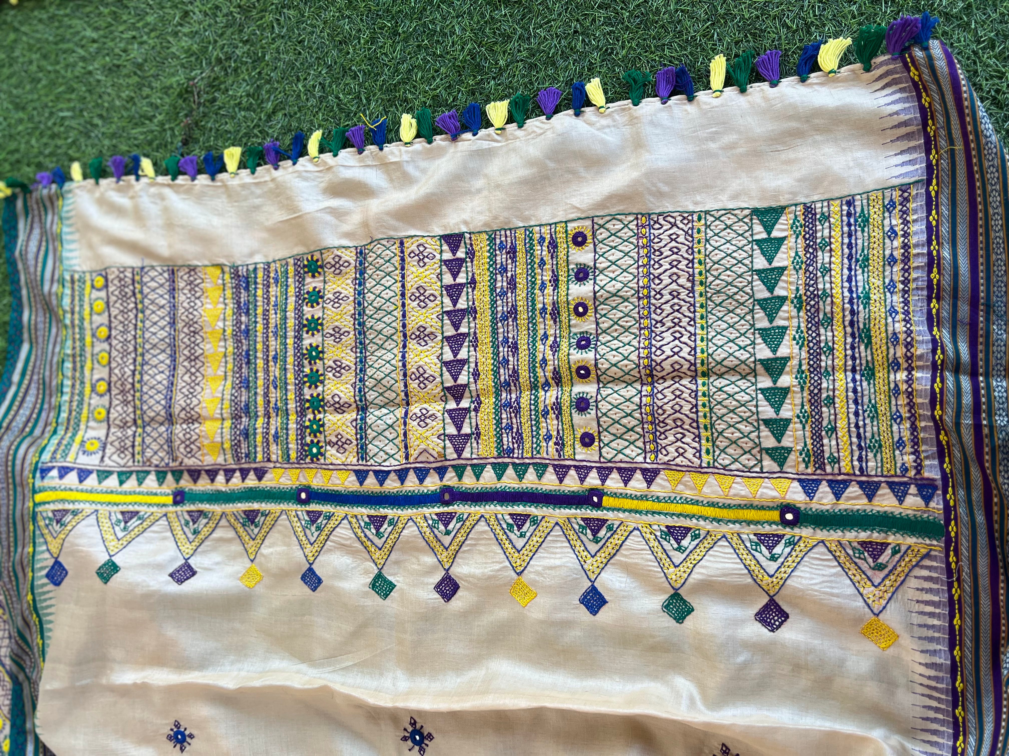 Karvati kinara Vidharba tusser silk  dupatta