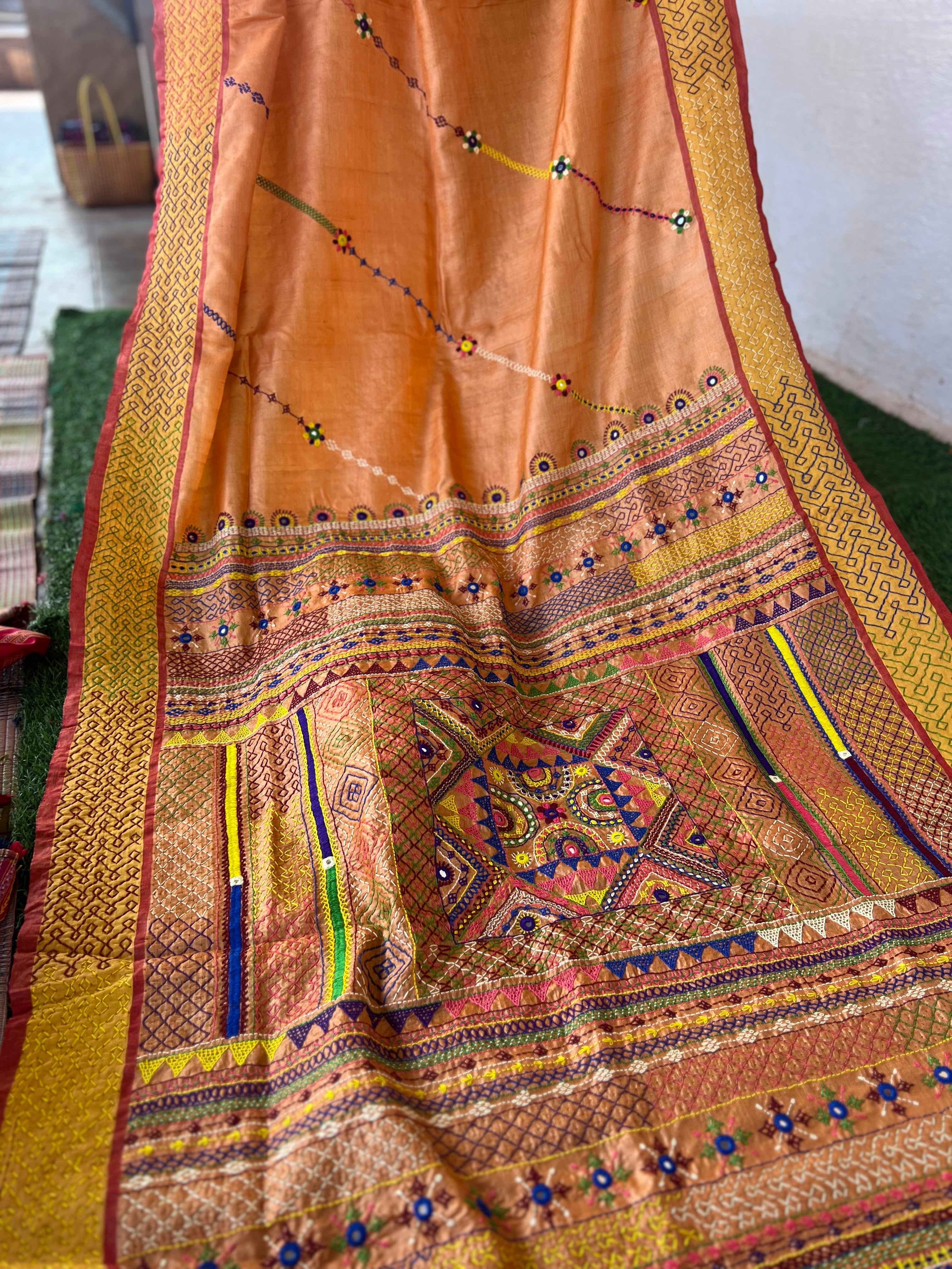 Vidhara region Tusser silk saree