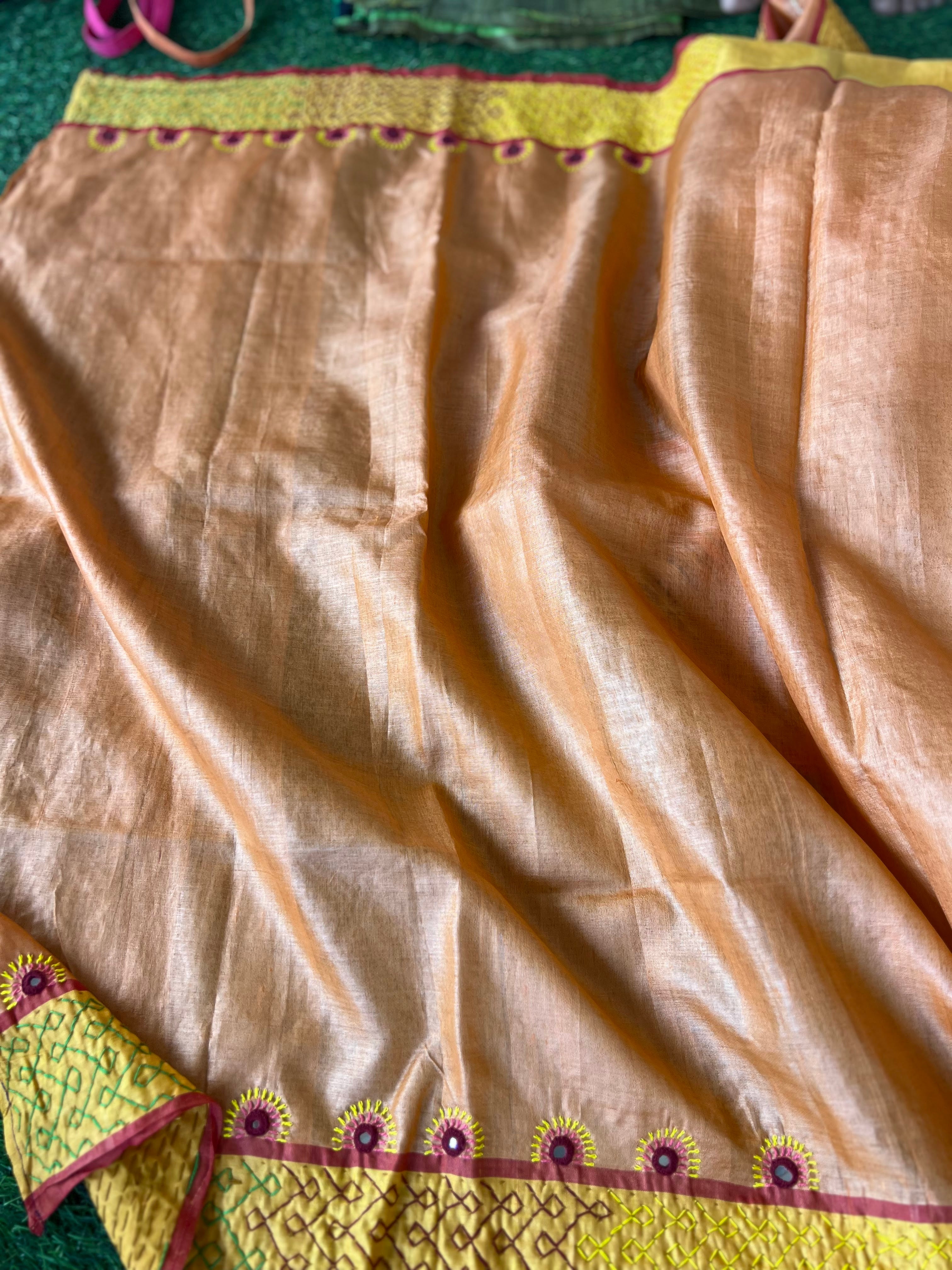 Vidhara region Tusser silk saree