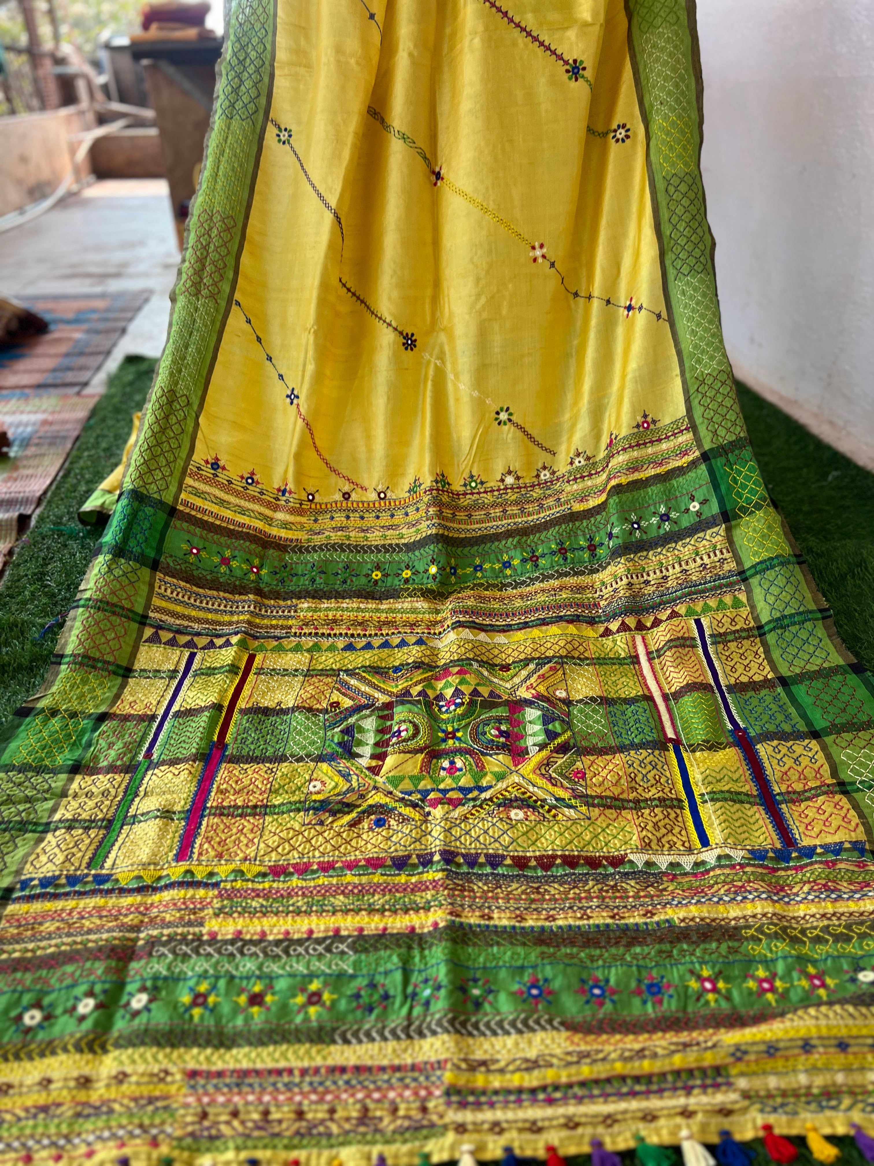 Vidhara region Tusser silk saree