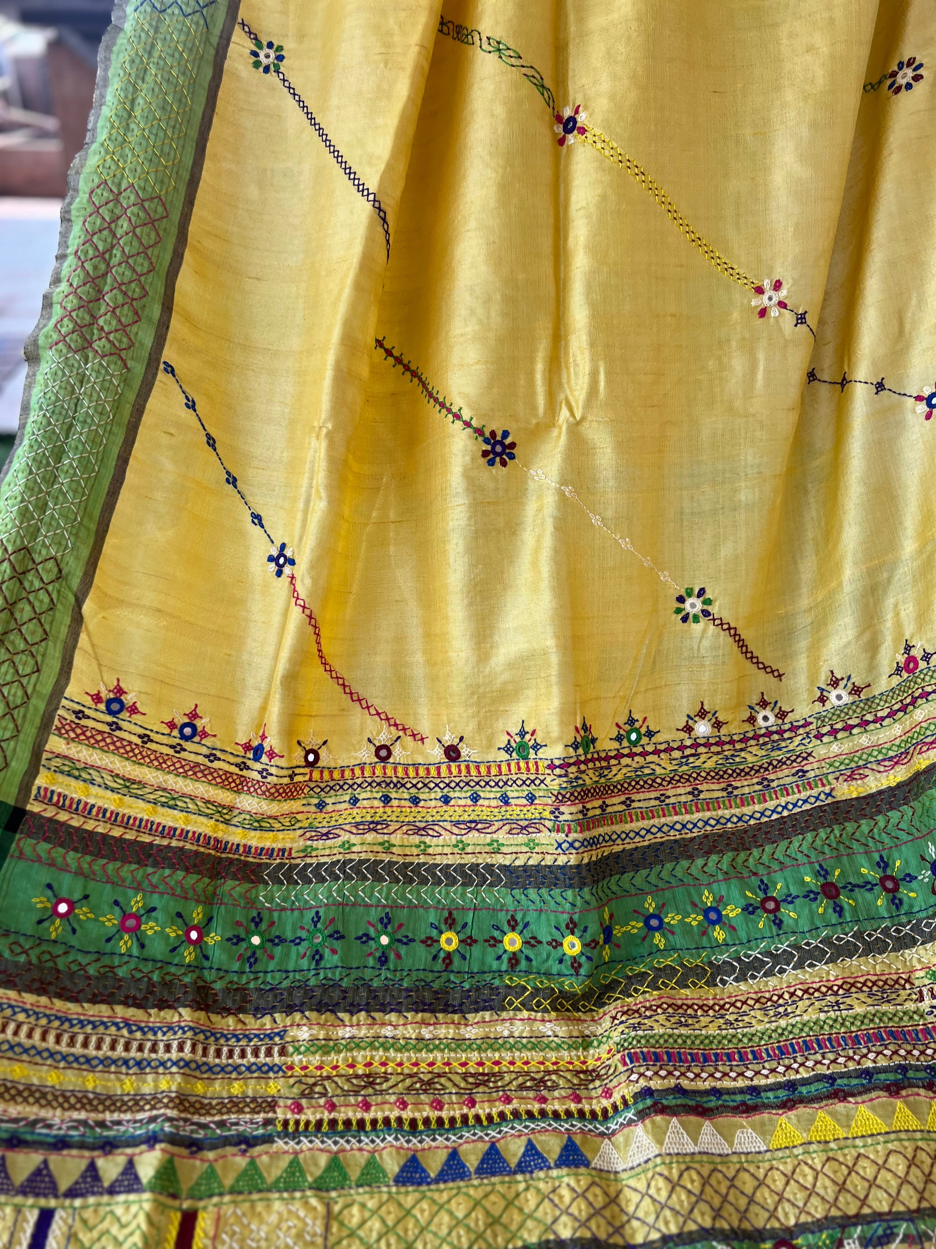 Vidhara region Tusser silk saree