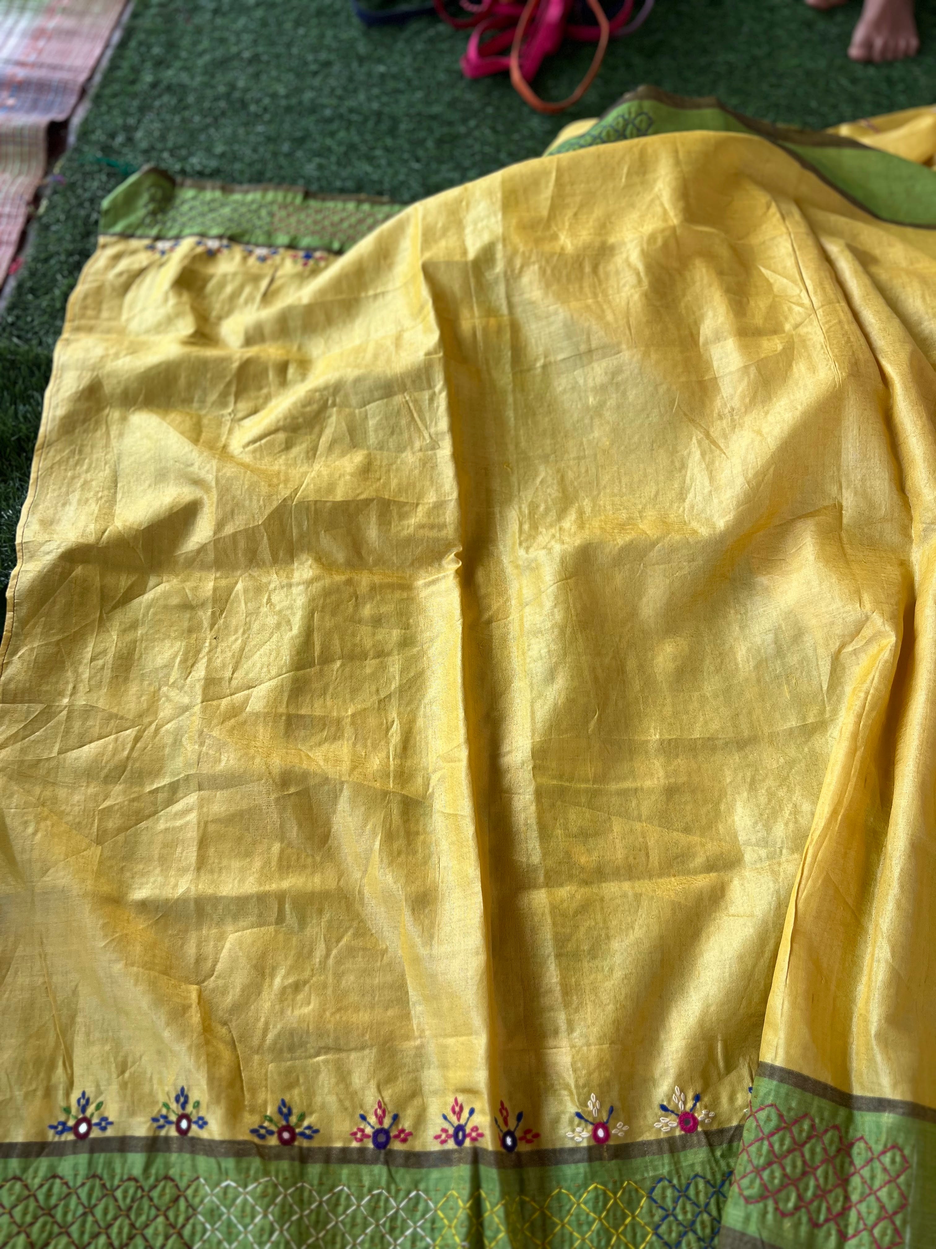 Vidhara region Tusser silk saree