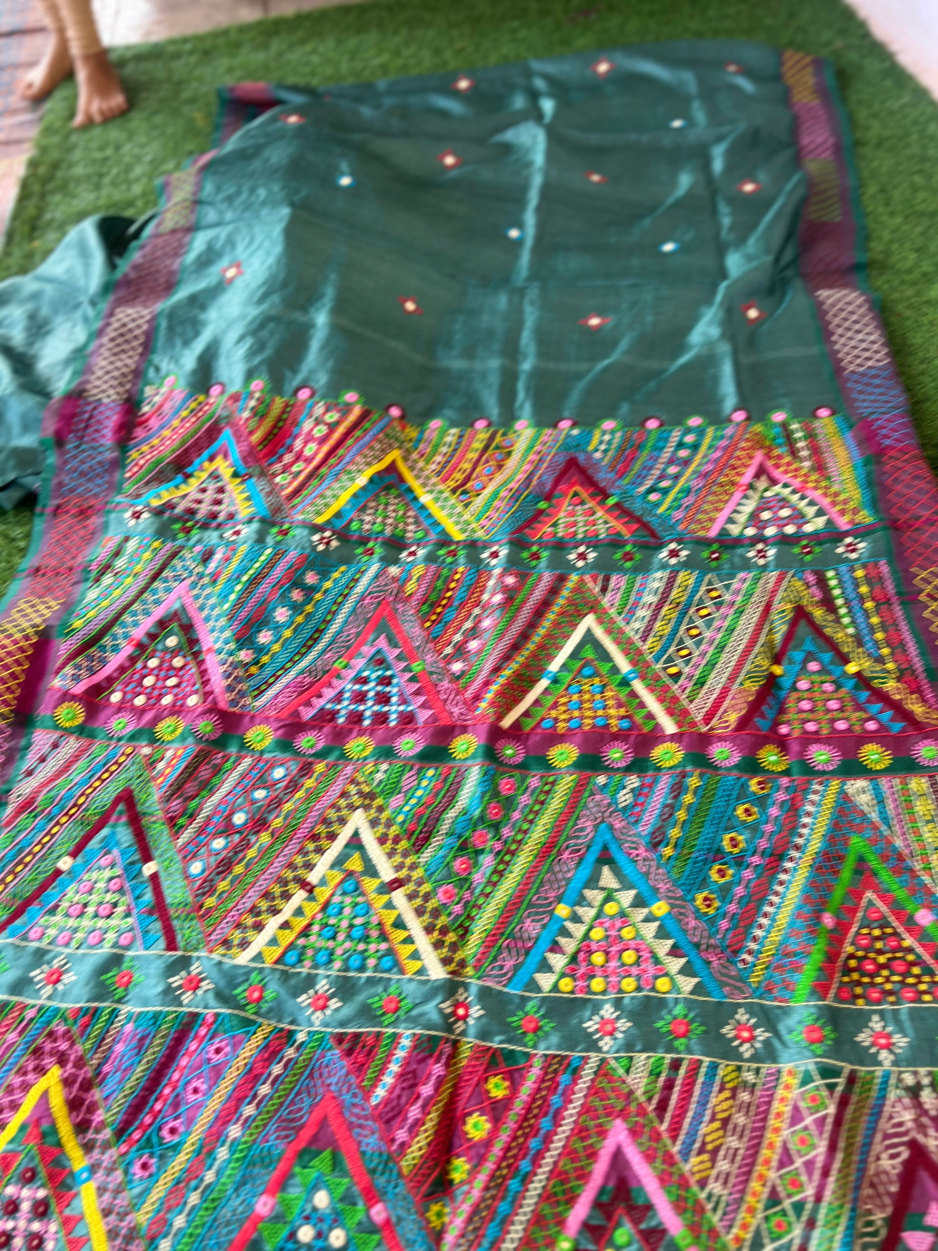 Vidhara region Tusser silk saree