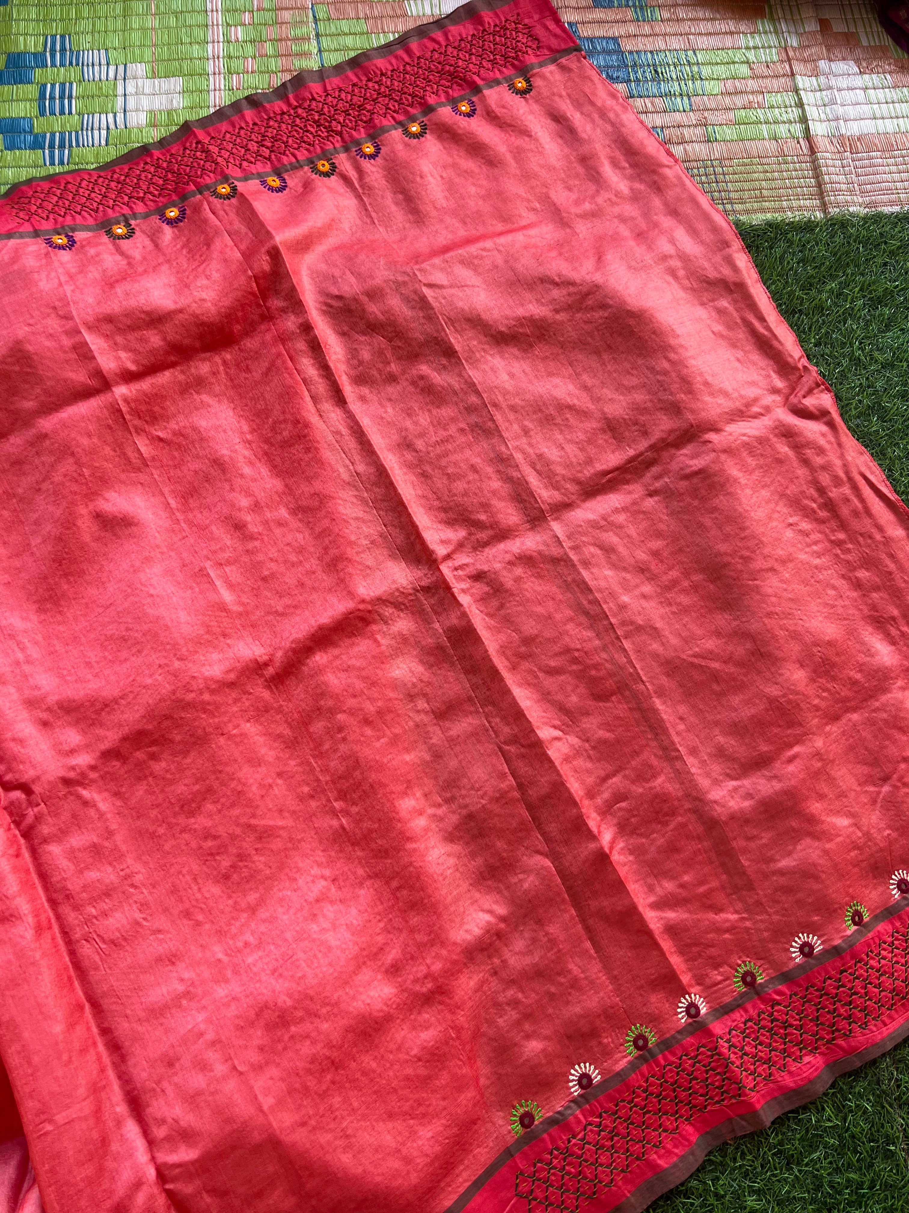 Vidhara region Tusser silk saree